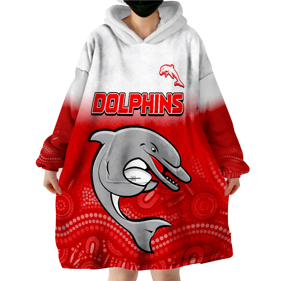 Dolphins Rugby Aboriginal Polo Shirt 75th Anniversary Start Now Wearable Blanket Hoodie - Vibe Hoodie Shop