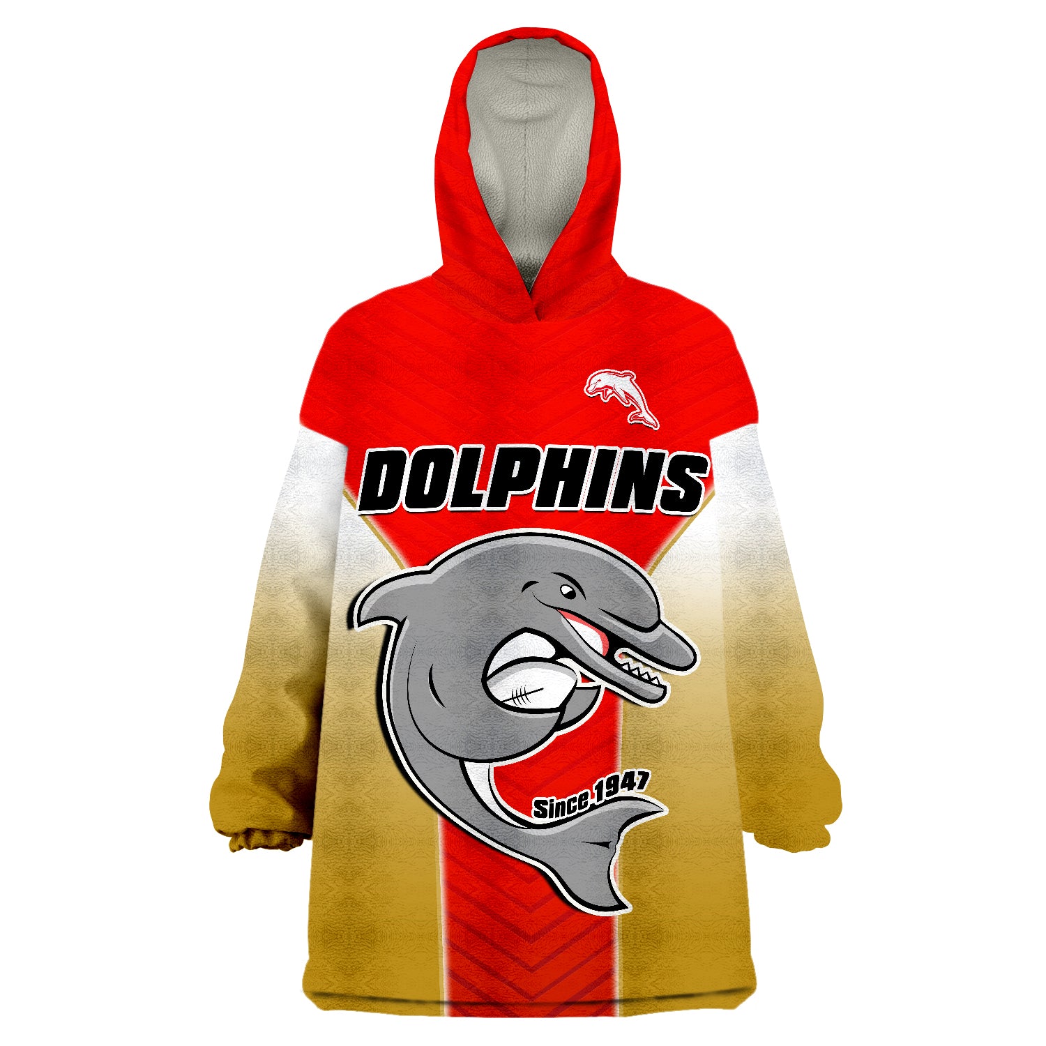 Dolphins Rugby Since 1947 Dynamic Version Wearable Blanket Hoodie - Vibe Hoodie Shop