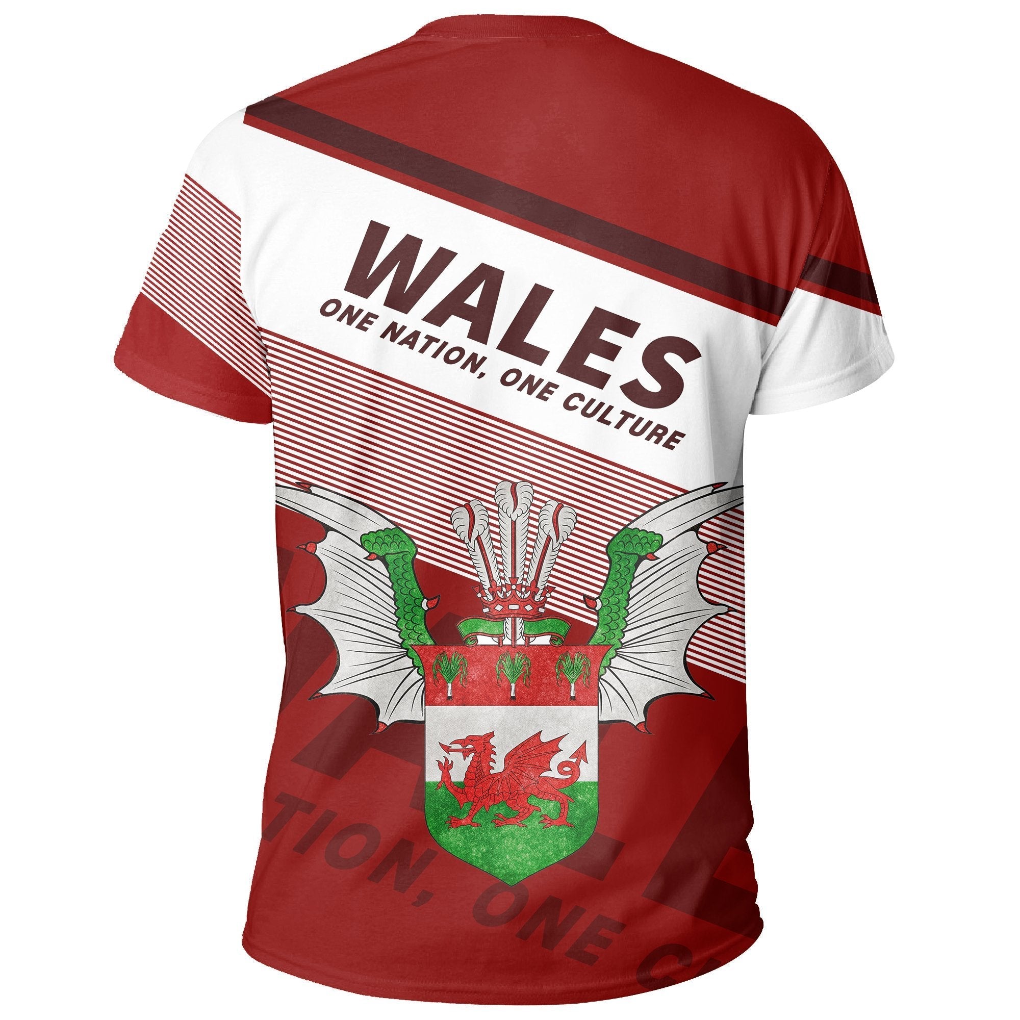 Wales T shirt Flag Motto Red - Limited Style - Vibe Hoodie Shop