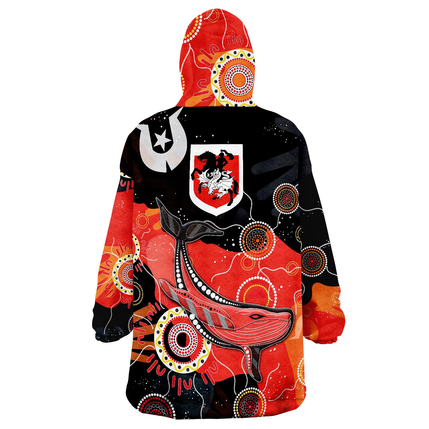 Dragons Rugby NAIDOC Week 2022 - Aboriginal Style Wearable Blanket Hoodie - Vibe Hoodie Shop