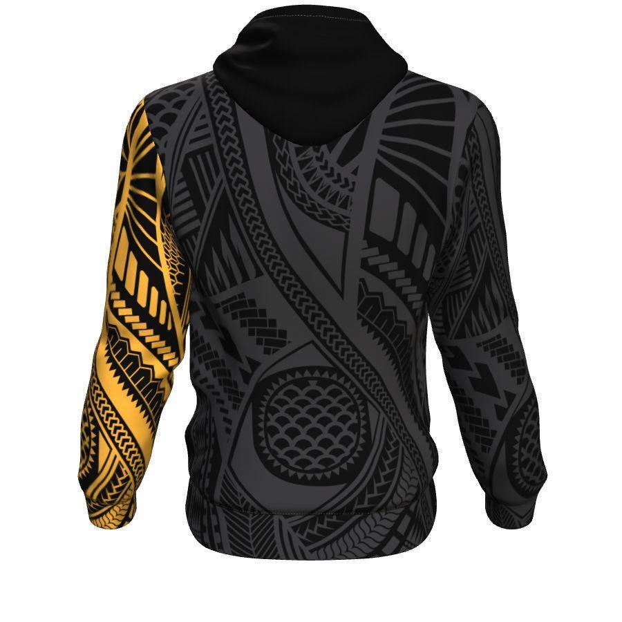 Tribal Hoodie, Polynesian Sun God Tattoo All Over Print Hoodie - Vibe Hoodie Shop