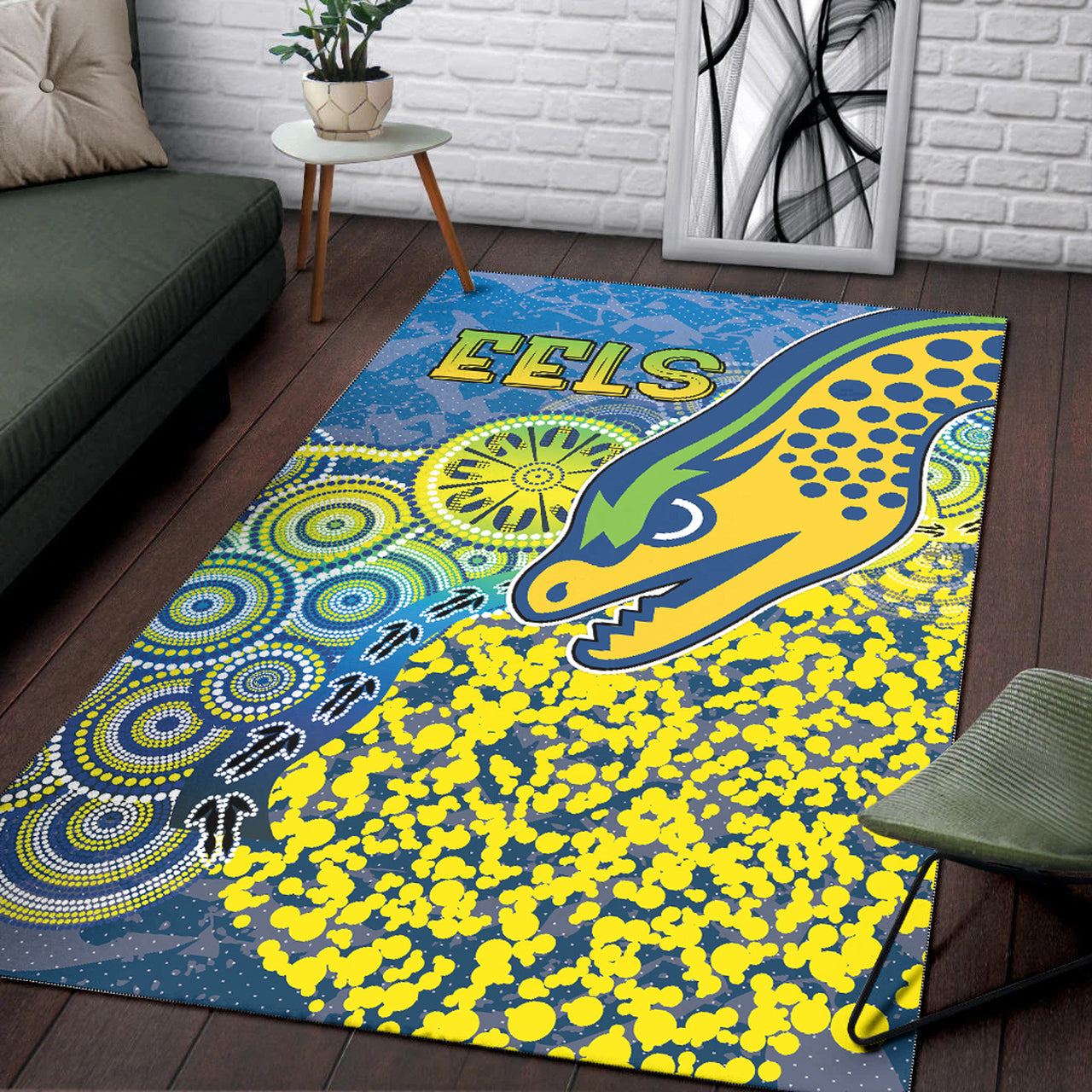 Eels Rugby Area Rug - Custom Super Eels Area Rug RLT13 - Vibe Hoodie Shop