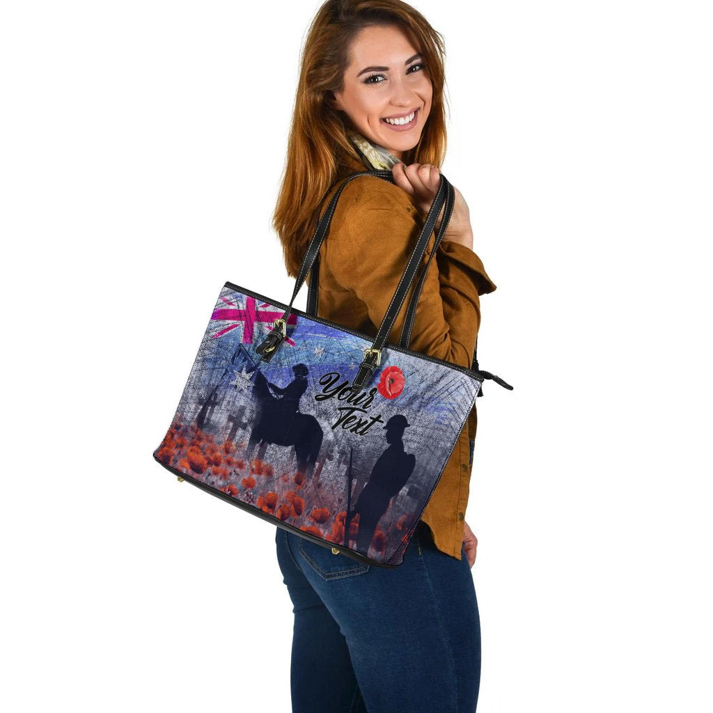 custom-text-anzac-day-leather-tote-lest-we-forget-vintage-poppies