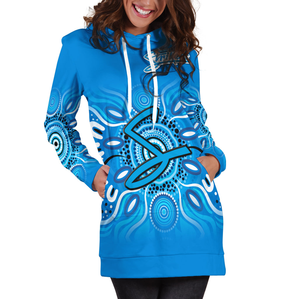 (Custom Personalised) Adelaide Strikers Aboriginal Cricket 2022 Hoodie Dress - - Vibe Hoodie Shop