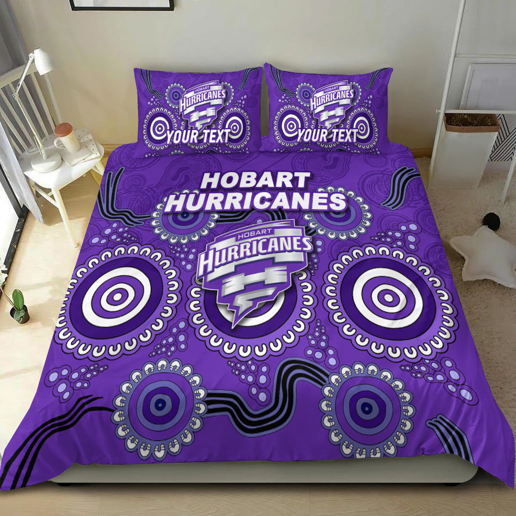 (Custom Personalised) Hobart Hurricanes Aboriginal Cricket 2022 Bedding Set - - Vibe Hoodie Shop