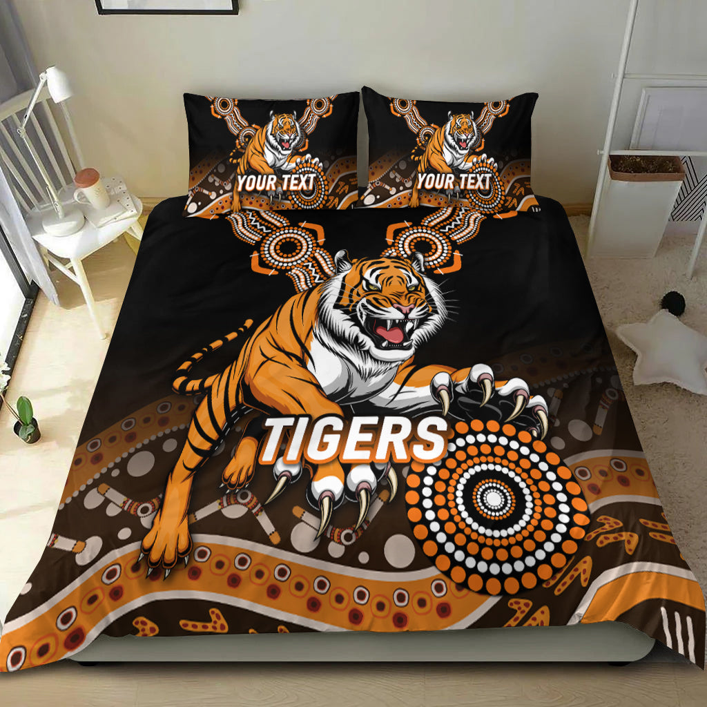 (Custom Personalised) Tigers Rugby 2022 Aboriginal Art Bedding Set - - Vibe Hoodie Shop
