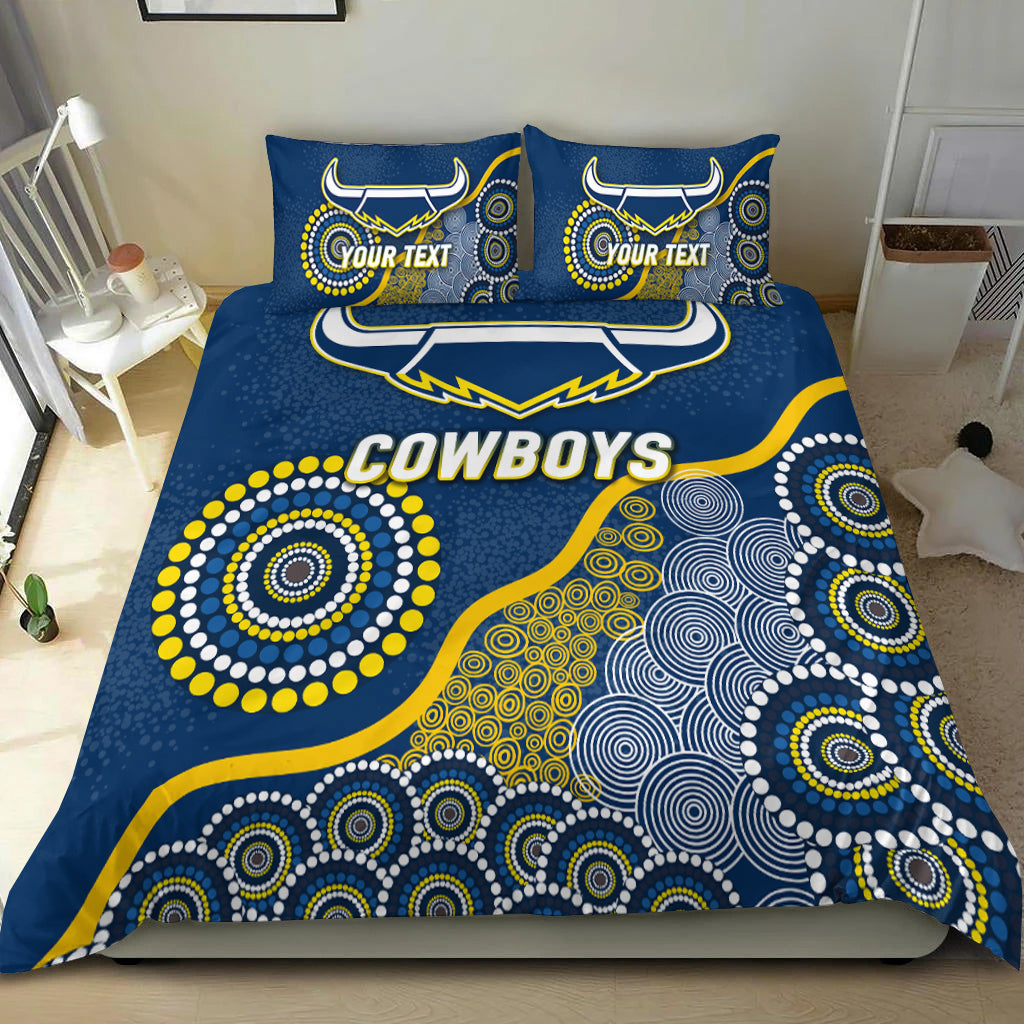 (Custom Personalised) Panthers Rugby 2022 Aboriginal Art Bedding Set - - Vibe Hoodie Shop