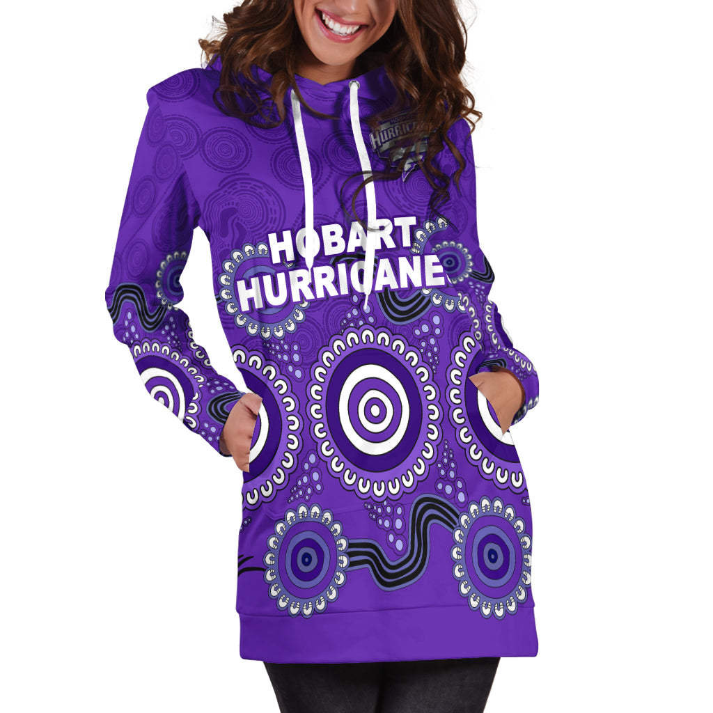 (Custom Personalised) Hobart Hurricanes Aboriginal Cricket 2022 Hoodie Dress - - Vibe Hoodie Shop