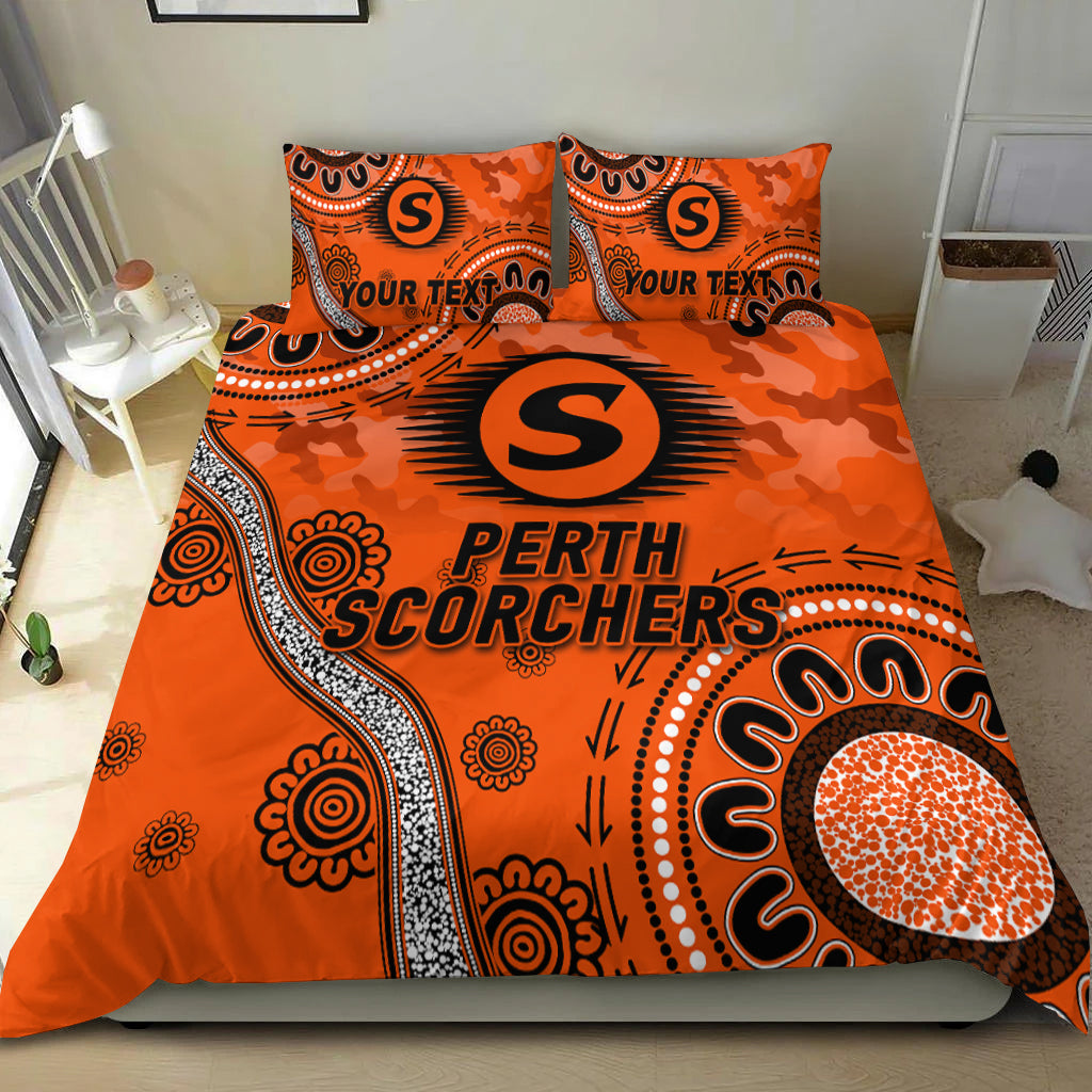 (Custom Personalised) Perth Scorchers ANZAC Day Aboriginal Bedding Set - - Vibe Hoodie Shop