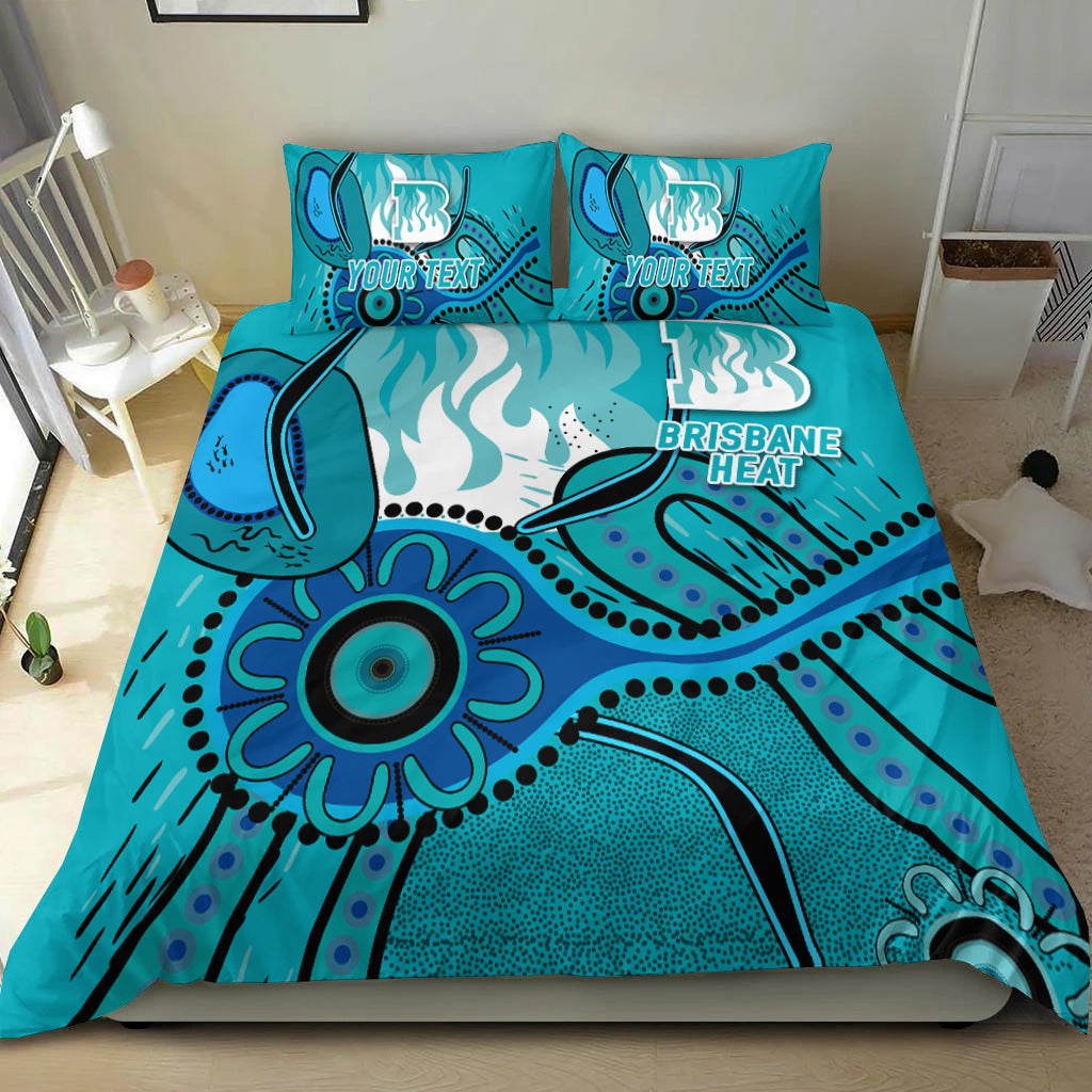 (Custom Personalised) Brisbane Heat Aboriginal Cricket 2022 Bedding Set - - Vibe Hoodie Shop