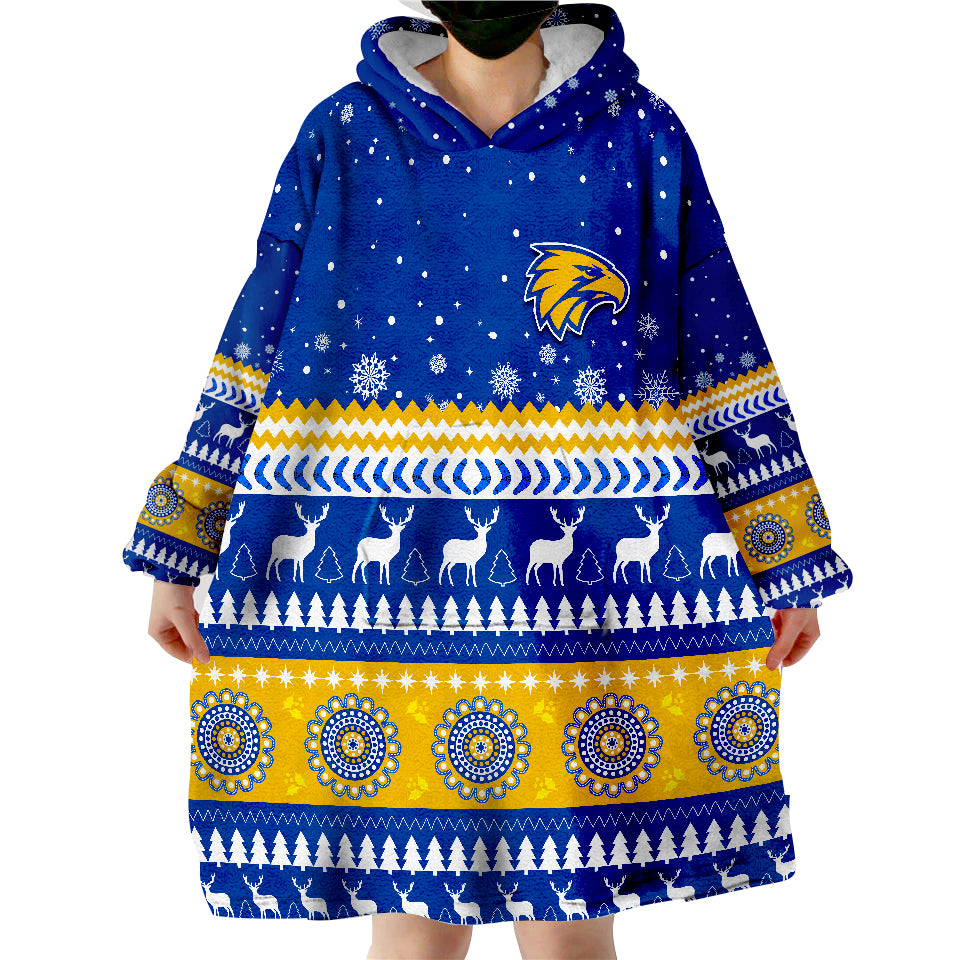 Eagles Christmas Indigenous West Coast Wearable Blanket Hoodie - Vibe Hoodie Shop