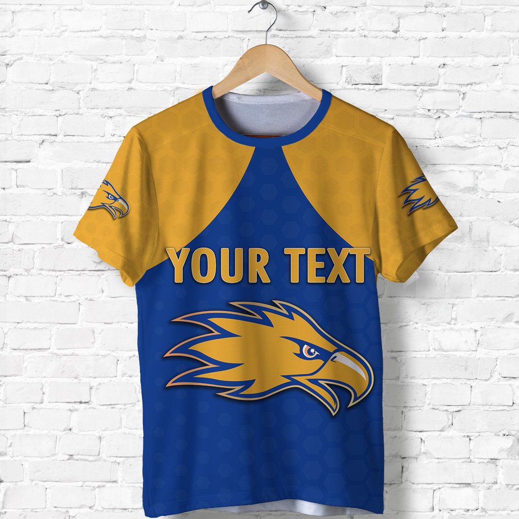 (Custom Personalised) Eagles T shirt West Coast - Royal Blue - Vibe Hoodie Shop