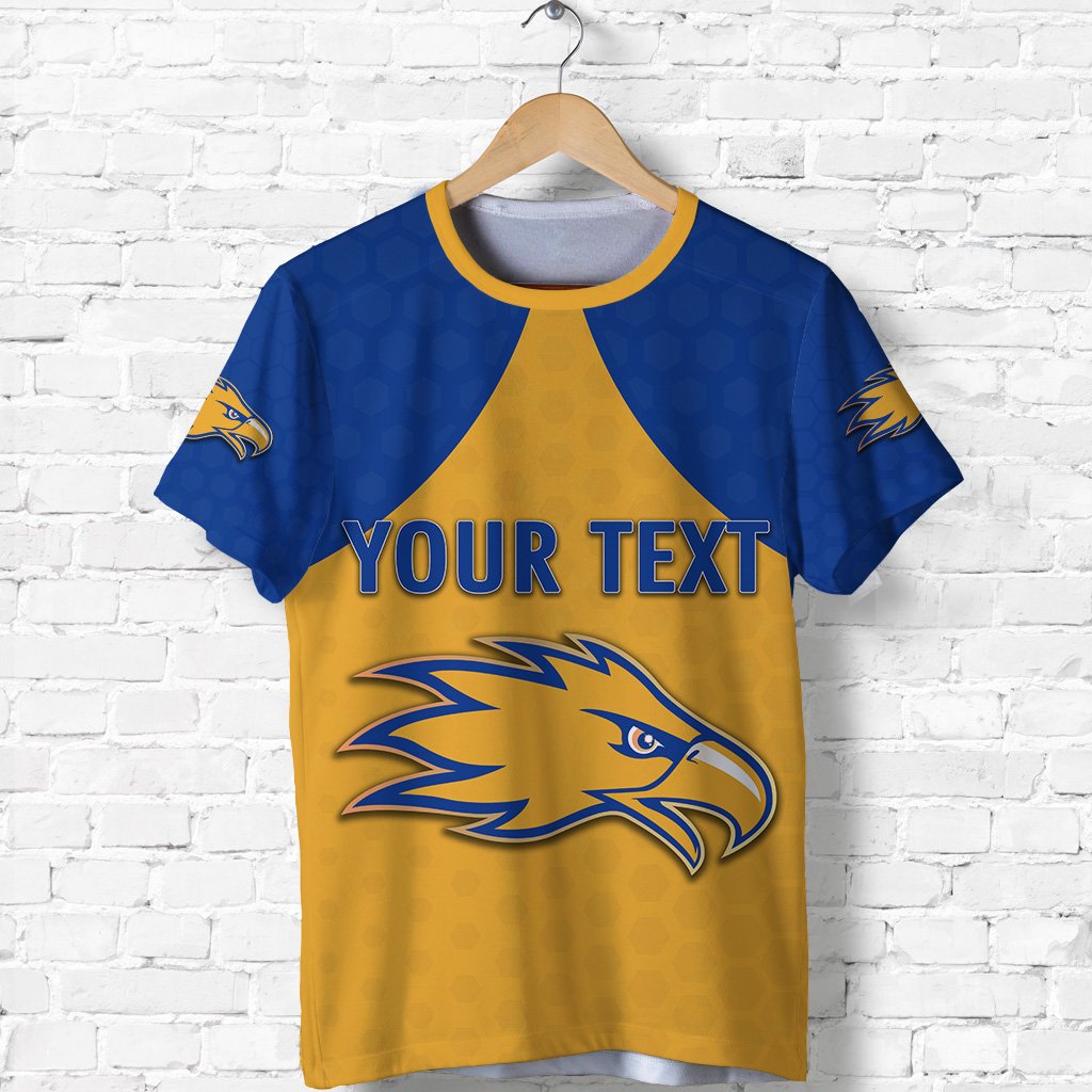 (Custom Personalised) Eagles T shirt West Coast - Gold - Vibe Hoodie Shop