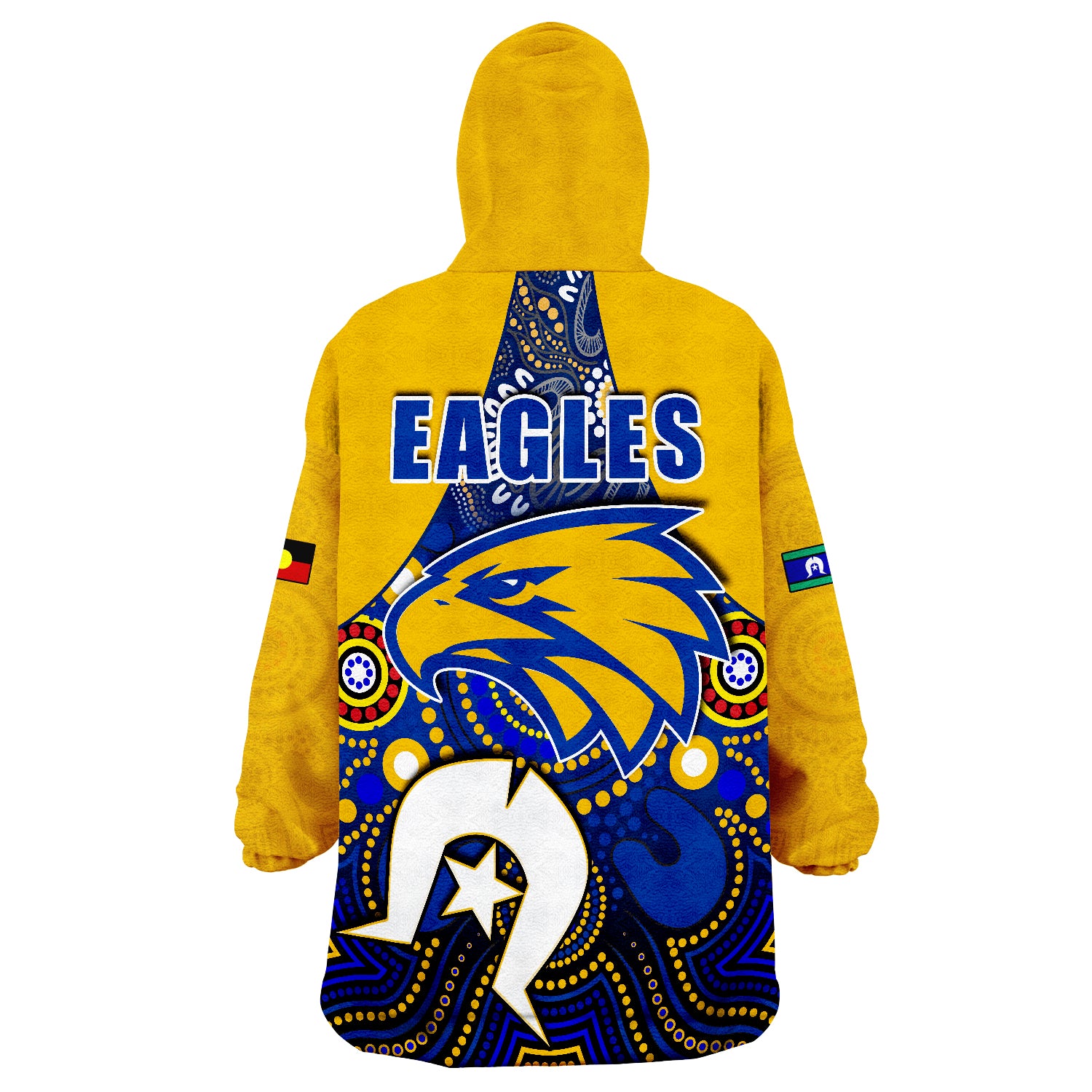 Eagles Football NAIDOC West Coast Aboriginal Wearable Blanket Hoodie - Vibe Hoodie Shop