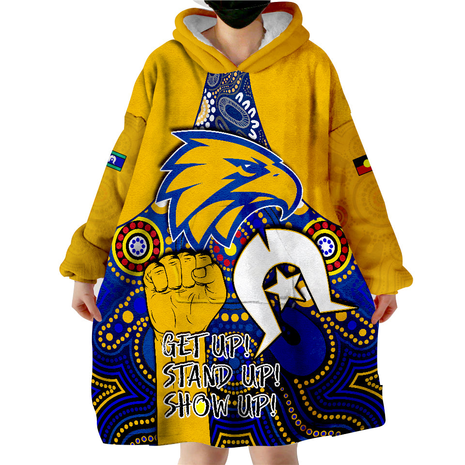 Eagles Football NAIDOC West Coast Aboriginal Wearable Blanket Hoodie - Vibe Hoodie Shop