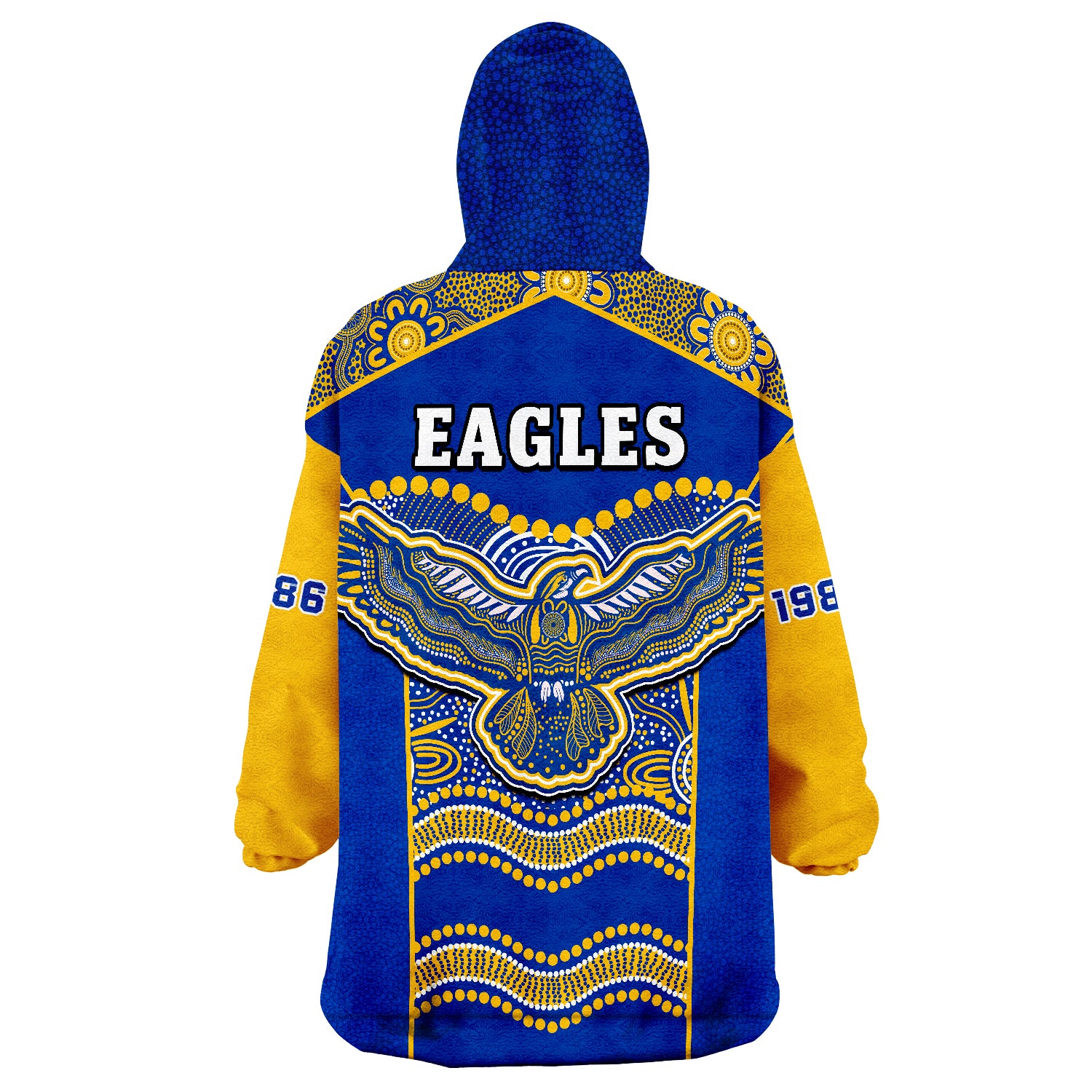 Eagles Football West Coast 1986 Aboriginal Sporty Style Wearable Blanket Hoodie - Vibe Hoodie Shop