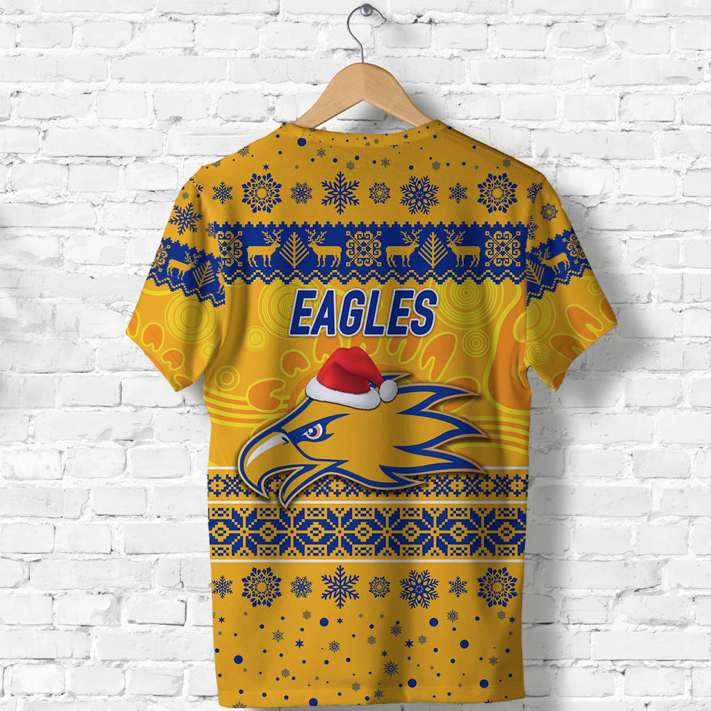 West Coast Eagles T shirt Christmas Simple Style - Gold - Vibe Hoodie Shop