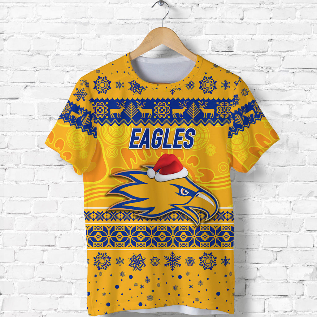 West Coast Eagles T shirt Christmas Simple Style - Gold - Vibe Hoodie Shop
