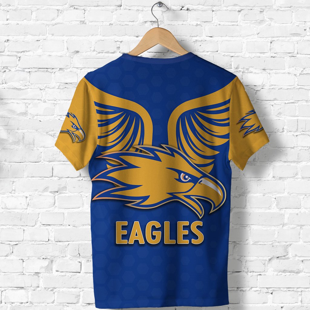 (Custom Personalised) Eagles T shirt West Coast - Royal Blue - Vibe Hoodie Shop