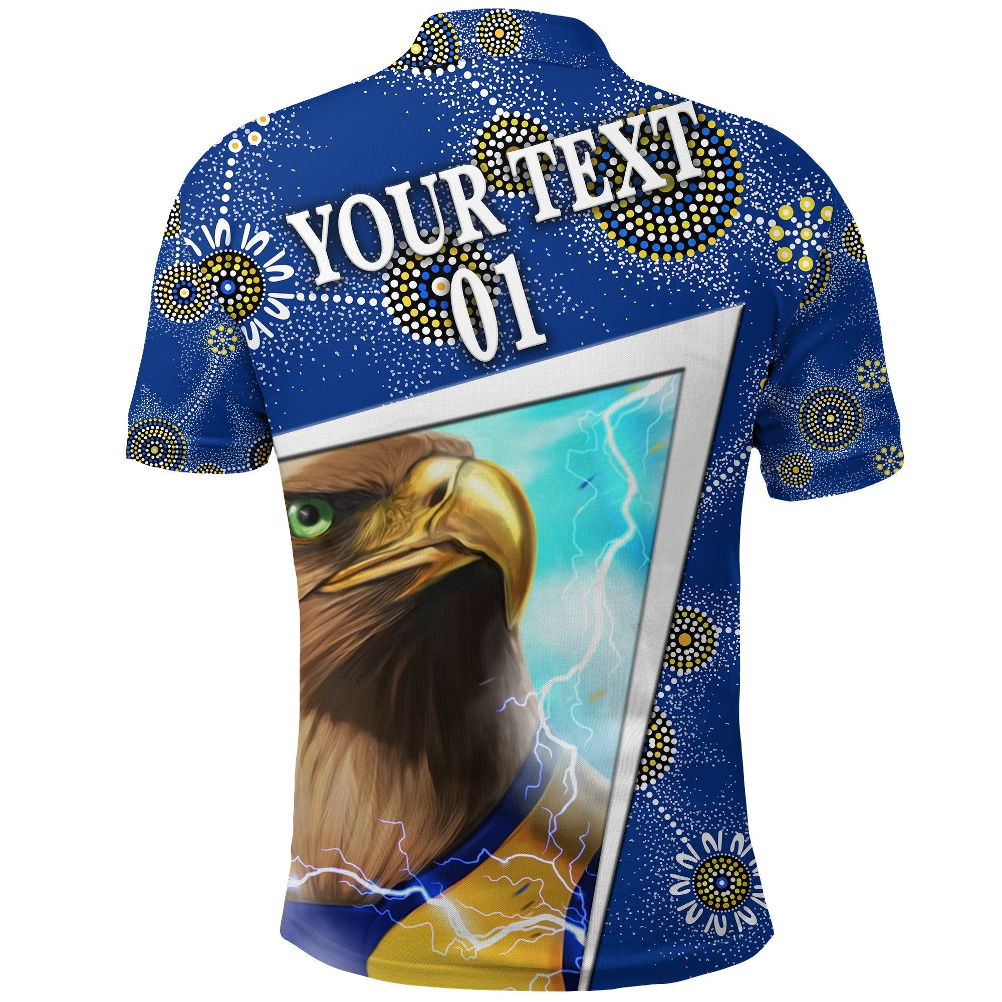 (Custom Personalised) Eagles Indigenous Polo Shirt West Coast Limited Edition, Custom Text And Number - Vibe Hoodie Shop