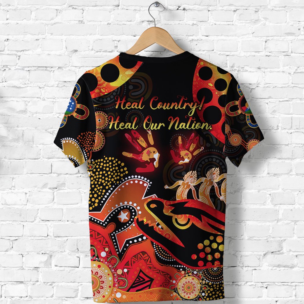 (Custom Personalised) Parramatta T shirt Eels Indigenous NAIDOC Heal Country! Heal Our Nation - Black - Vibe Hoodie Shop