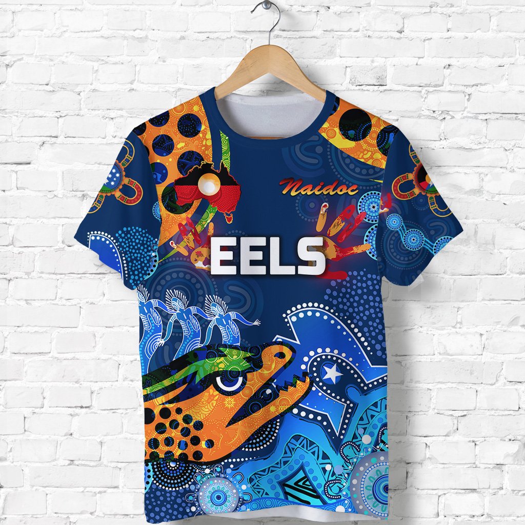 (Custom Personalised) Parramatta T shirt Eels Indigenous NAIDOC Heal Country! Heal Our Nation - Blue, Custom Text And Number - Vibe Hoodie Shop