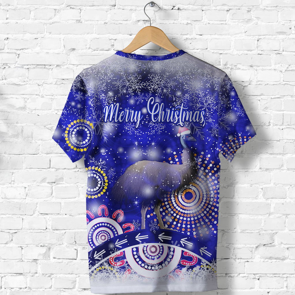 Australia Emu Christmas T shirt Original Style - Blue - Vibe Hoodie Shop
