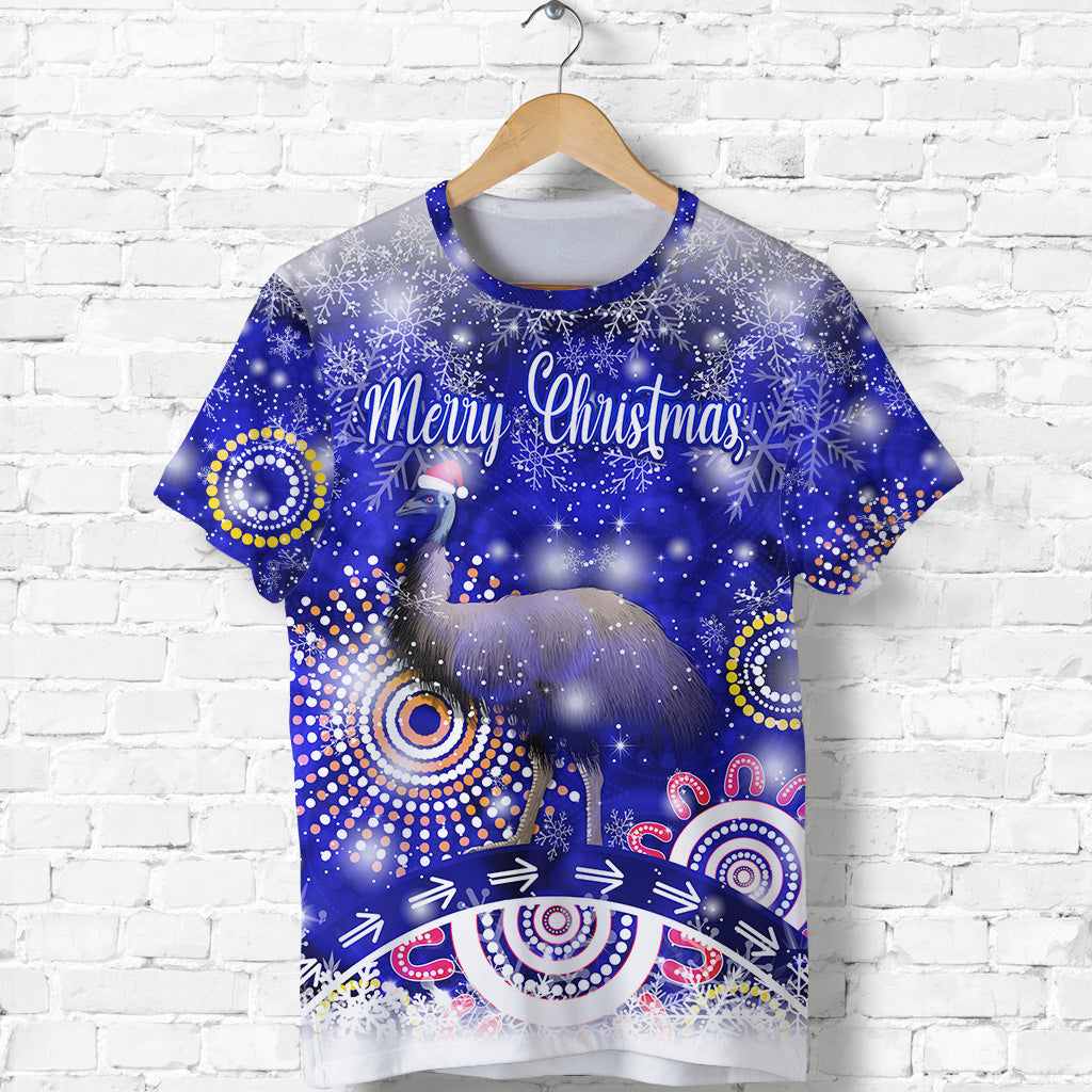 Australia Emu Christmas T shirt Original Style - Blue - Vibe Hoodie Shop