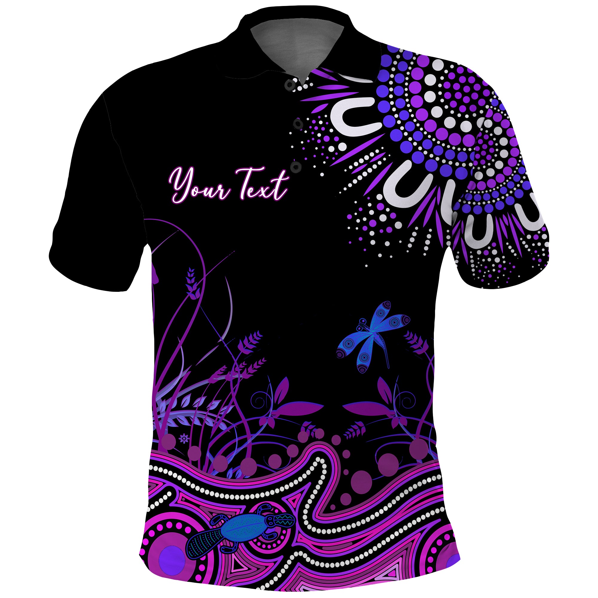 King Islands Show Polo Shirt Aboriginal Tasmania Australia Version Purple - Vibe Hoodie Shop