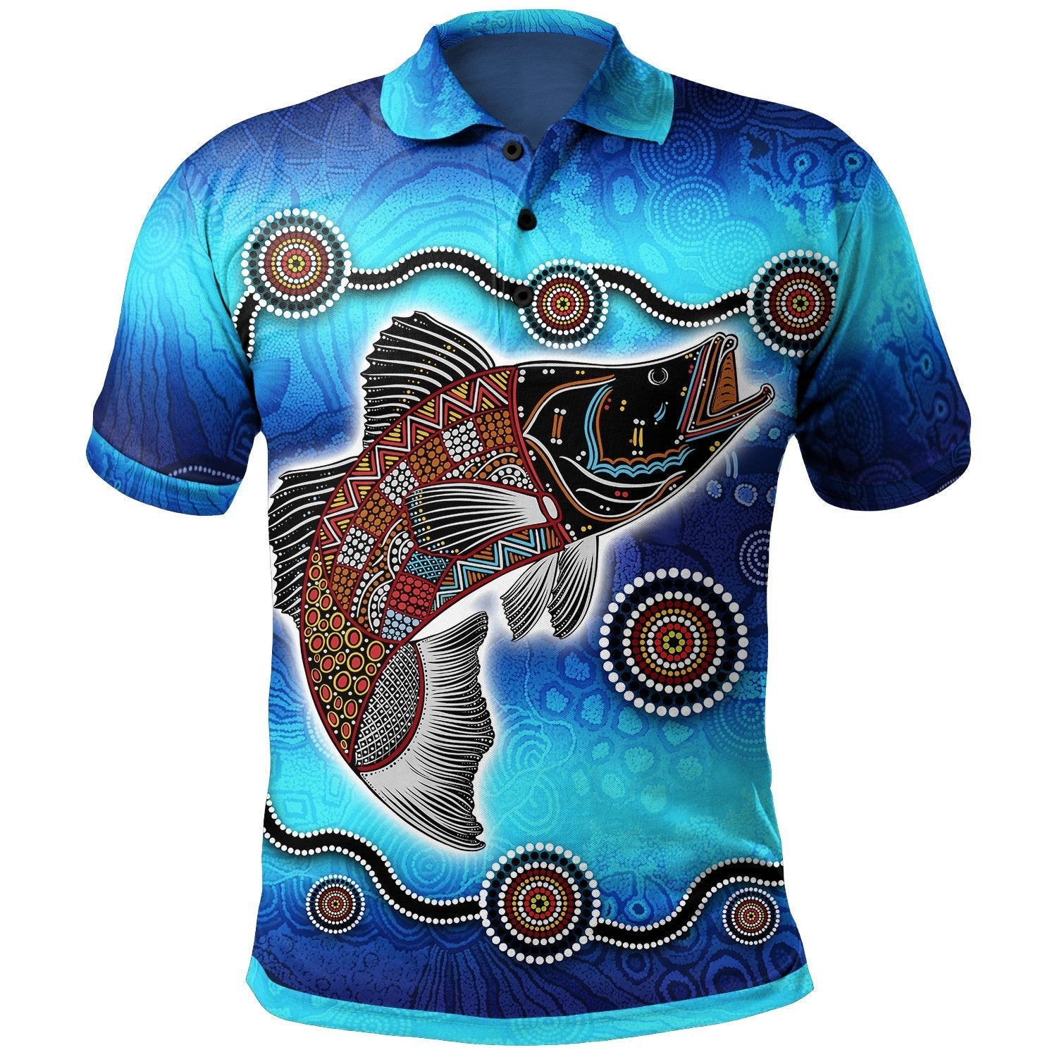 Vibe Hoodie Aboriginal Polo Shirt - Aboriginal Fishing - BN25 - RLT20 - Vibe Hoodie Shop