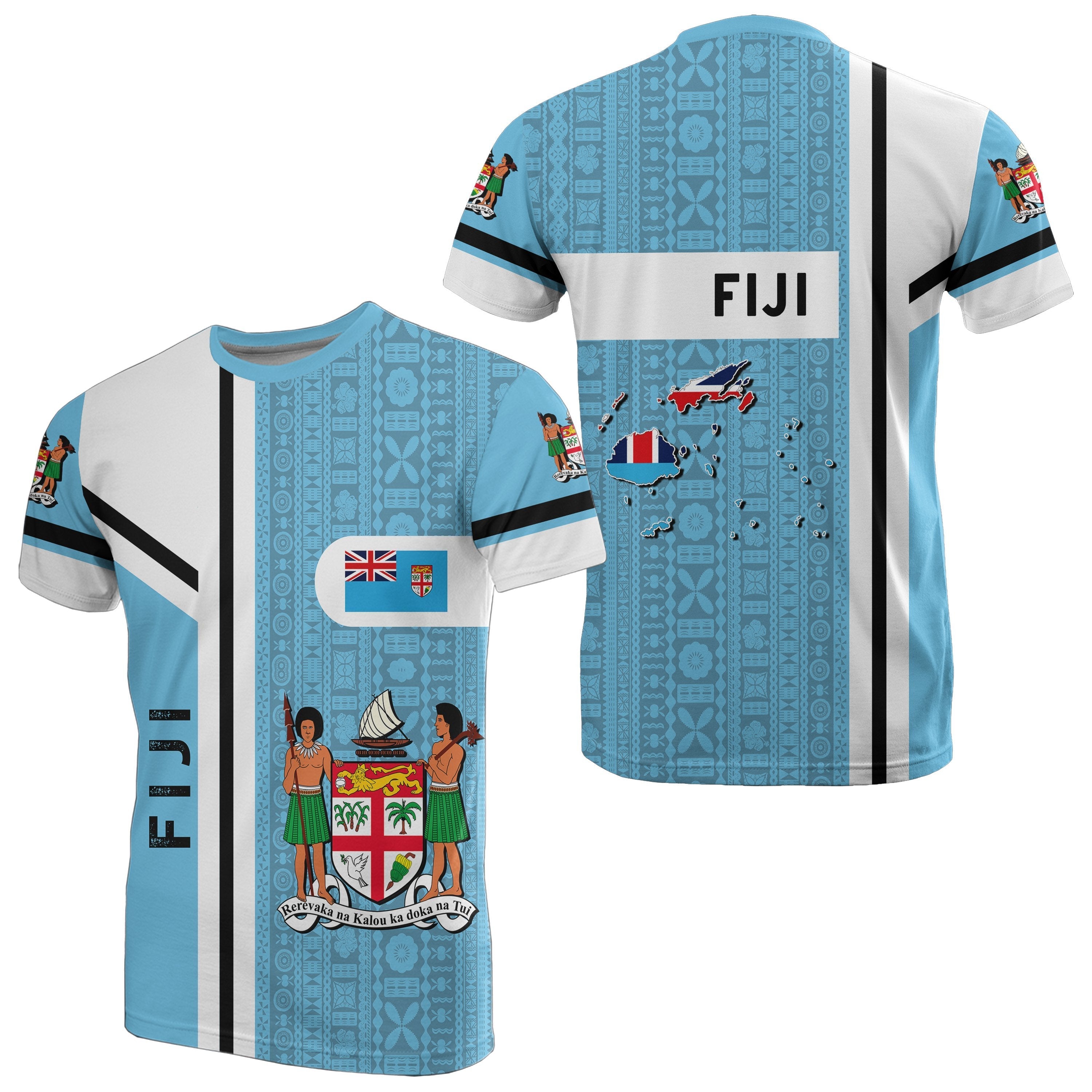 Fiji T shirt - Flag Morale Style - Vibe Hoodie Shop