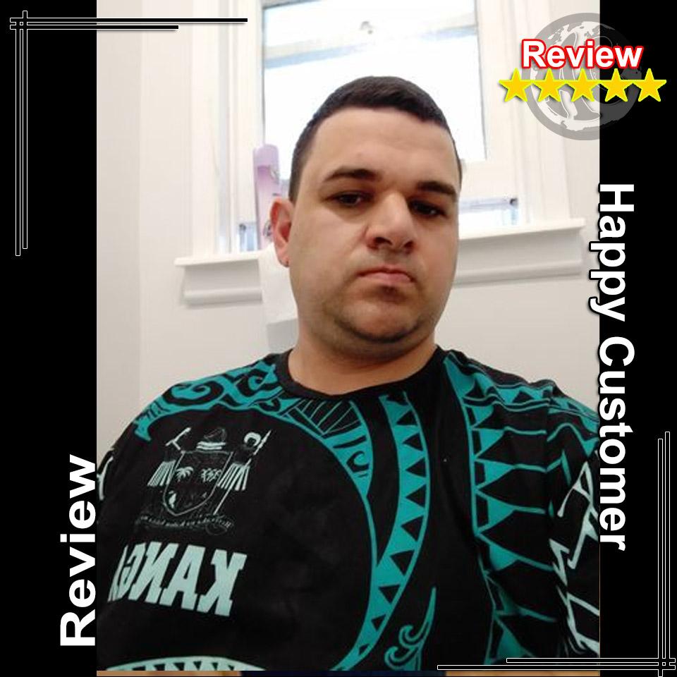 Vibe Hoodie Fiji Polynesian Custom Personalised T shirt - Neon Blue Tribal Wave - Vibe Hoodie Shop