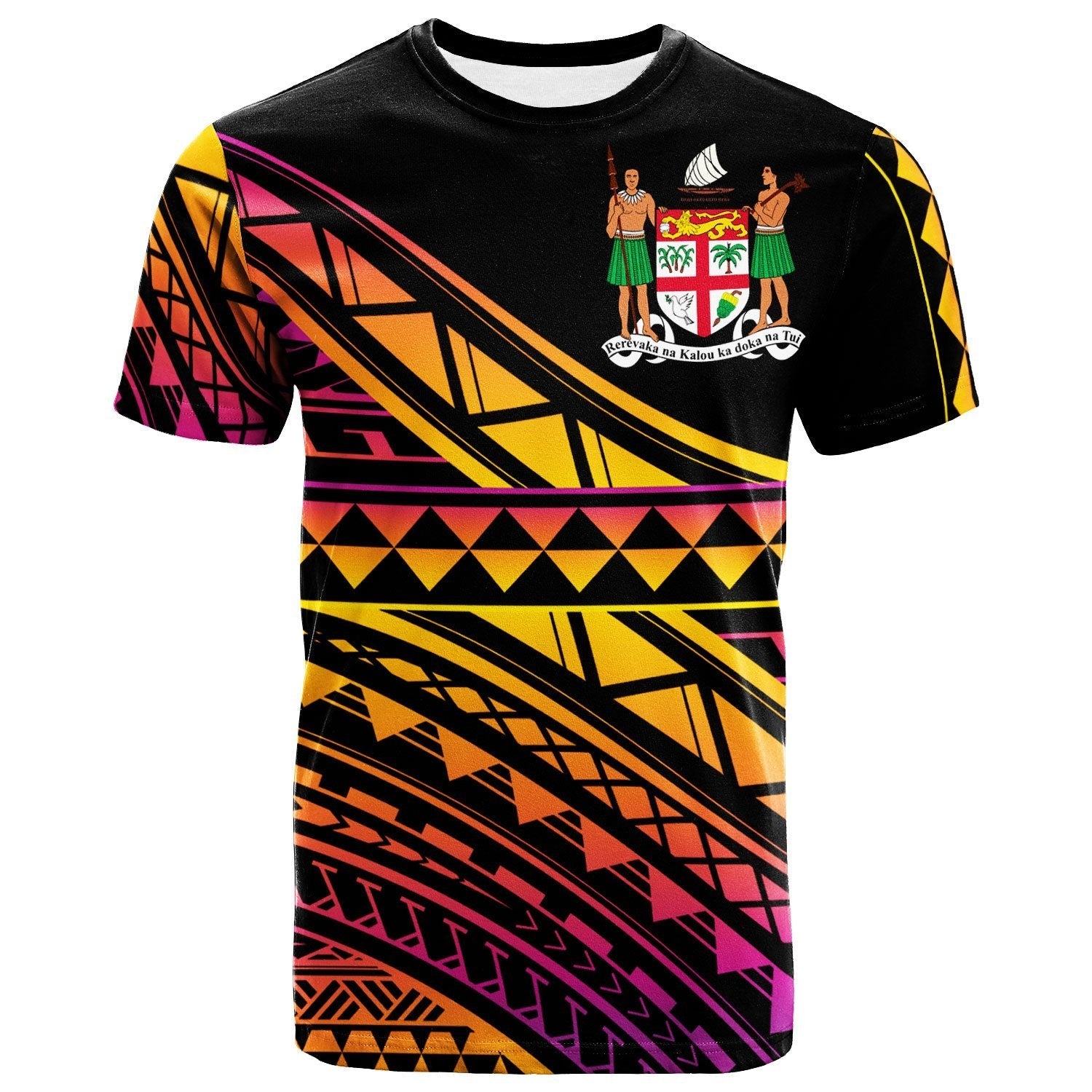 Fiji Custom Personalised T shirt - Special Polynesian Ornaments - Vibe Hoodie Shop