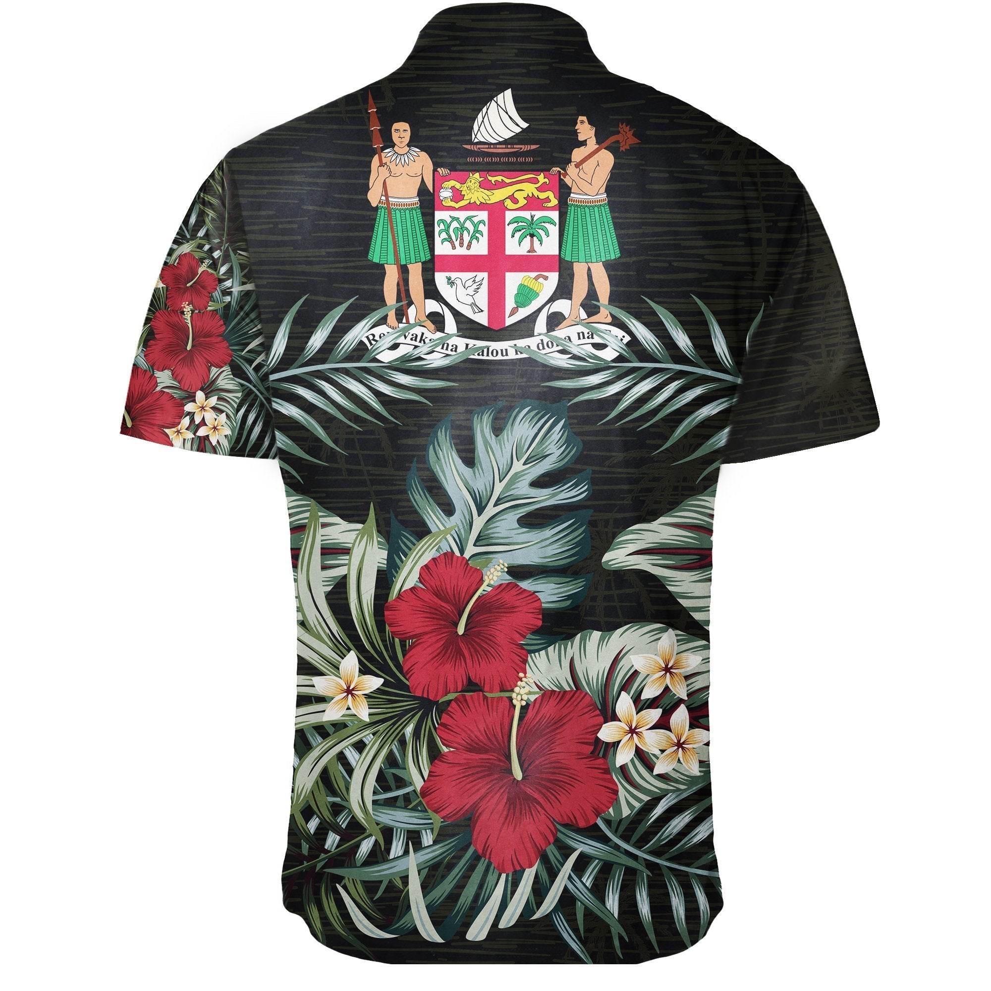 Fiji Hibiscus Short Sleeve Shirt - Vibe Hoodie Shop