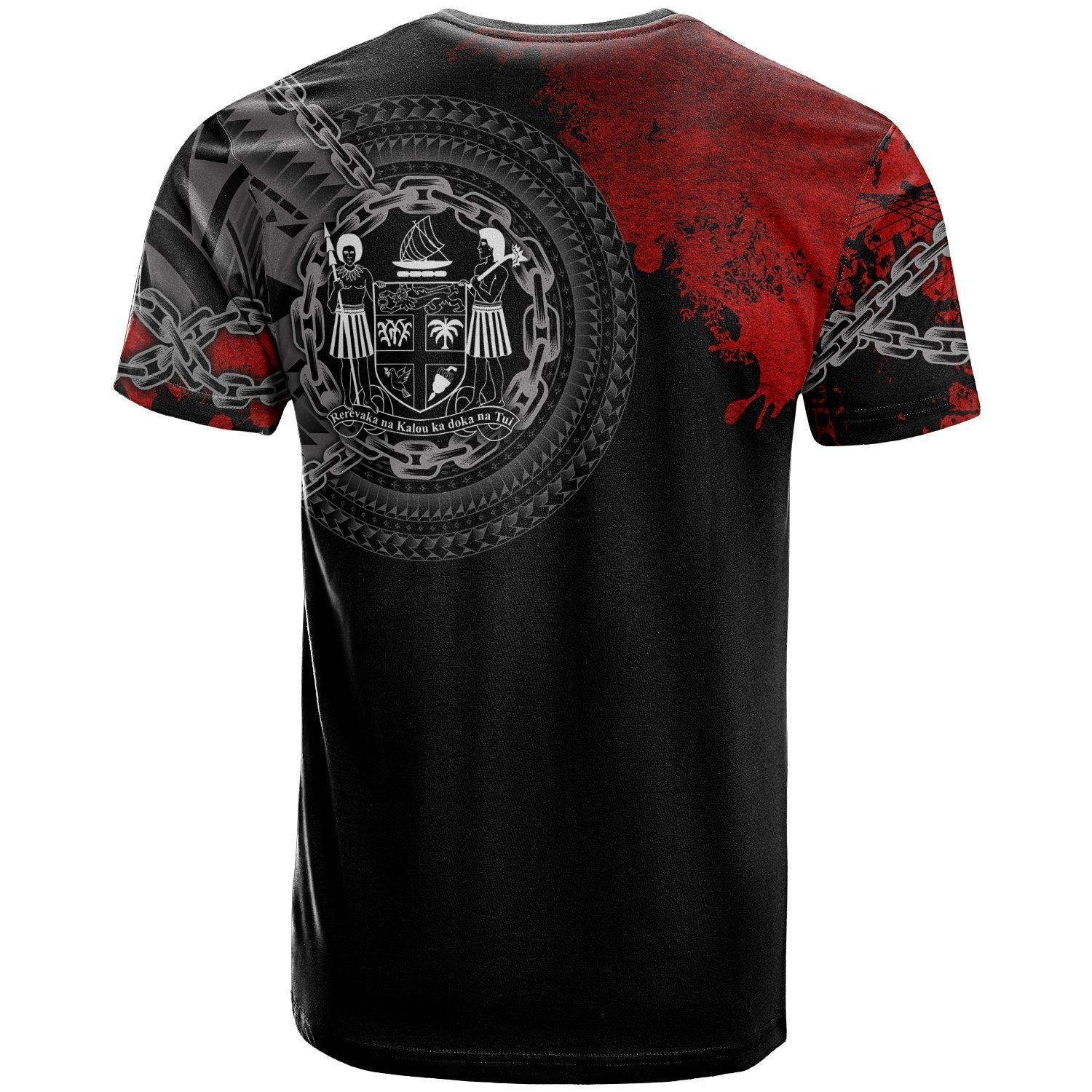 Fiji Polynesian Personalised T shirt - Polynesian Chain Style - Vibe Hoodie Shop