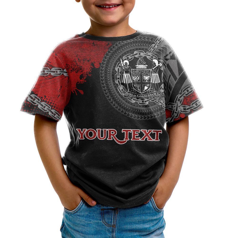 Fiji Polynesian Personalised T shirt - Polynesian Chain Style - Vibe Hoodie Shop