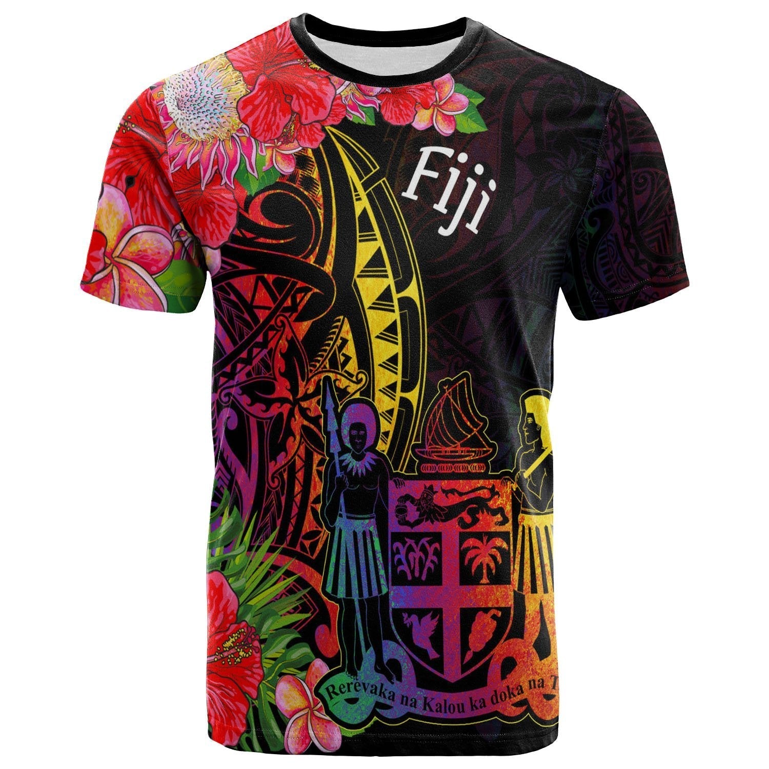 Fiji T shirt - Tropical Hippie Style - Vibe Hoodie Shop