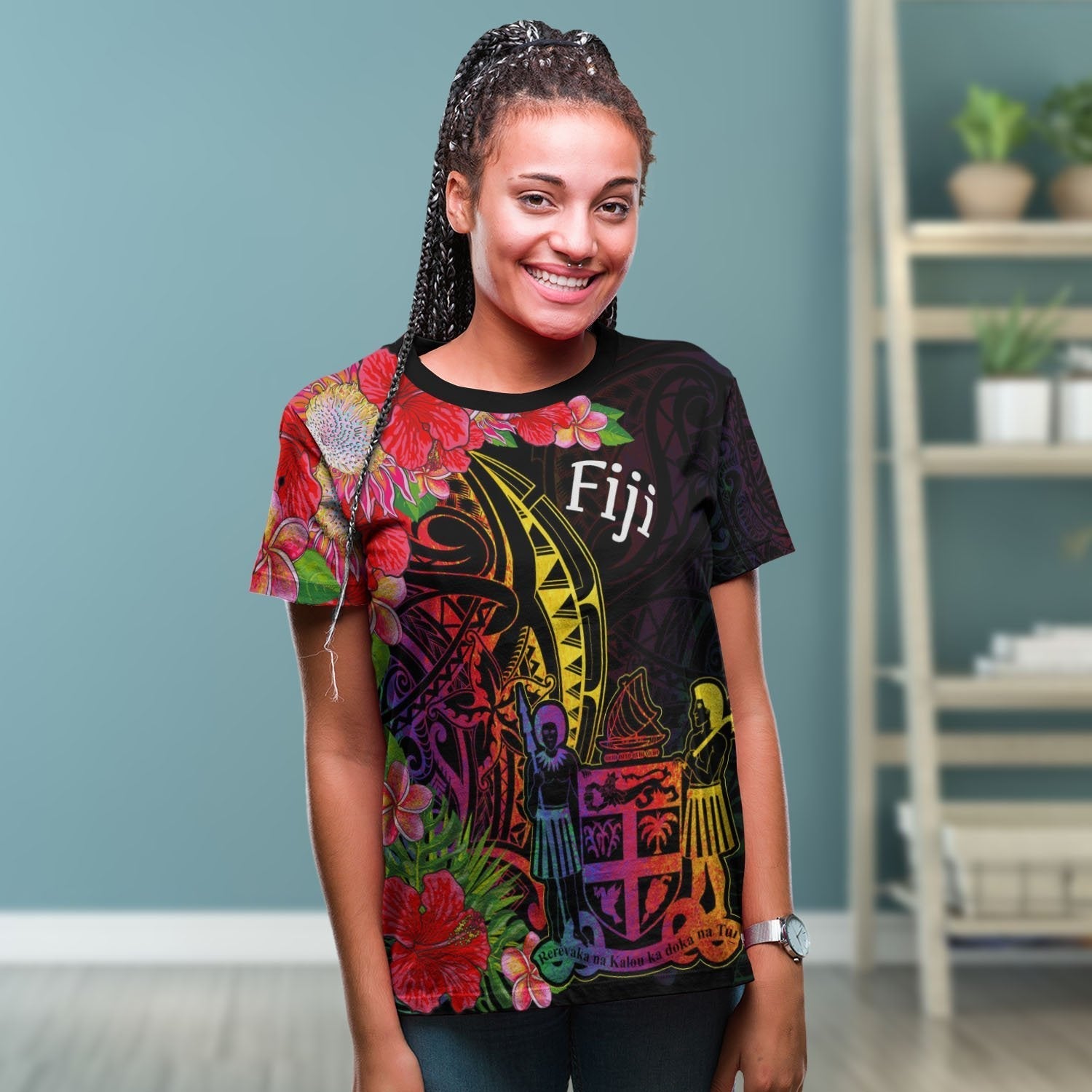 Fiji T shirt - Tropical Hippie Style - Vibe Hoodie Shop