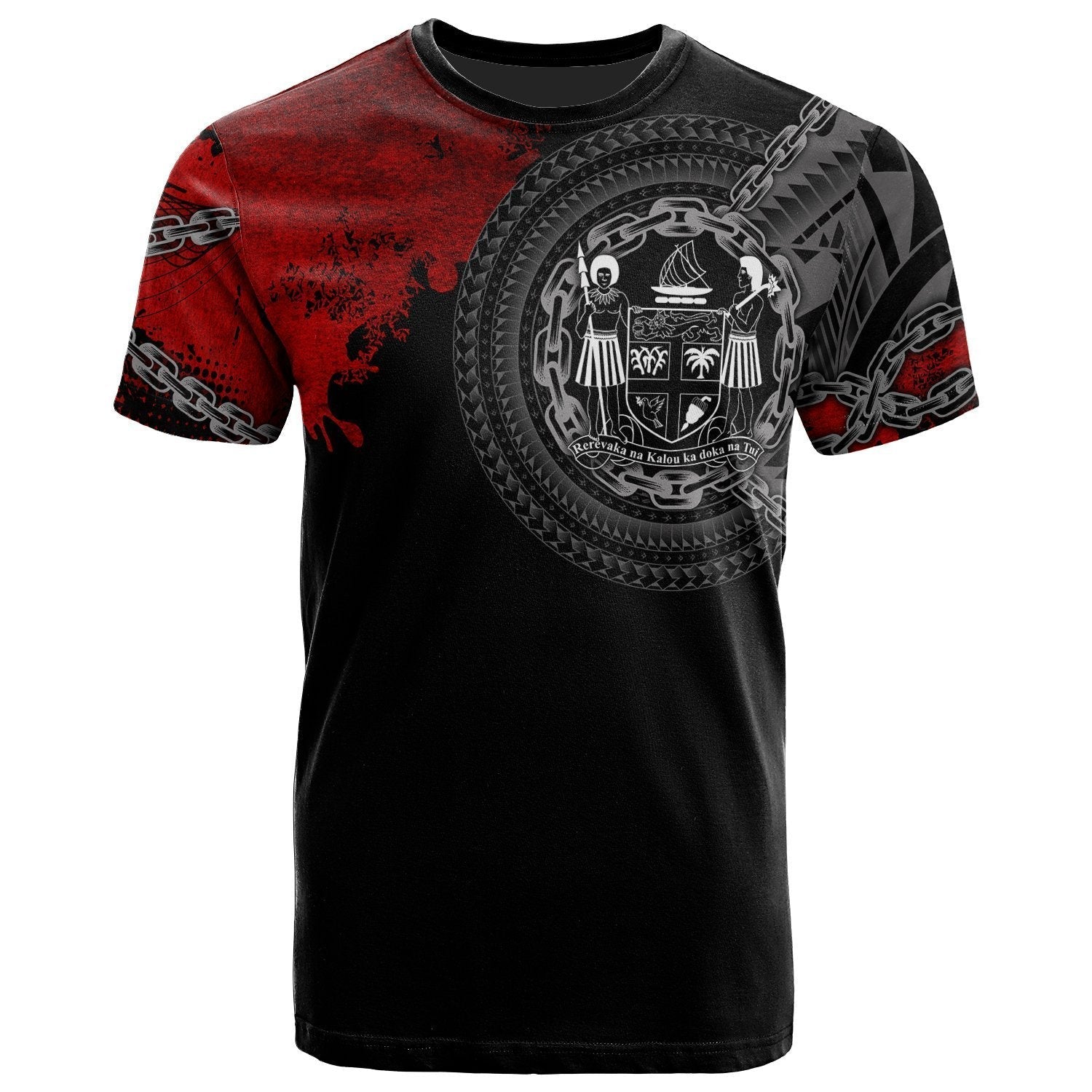 Fiji Polynesian T shirt - Polynesian Chain Style - Vibe Hoodie Shop