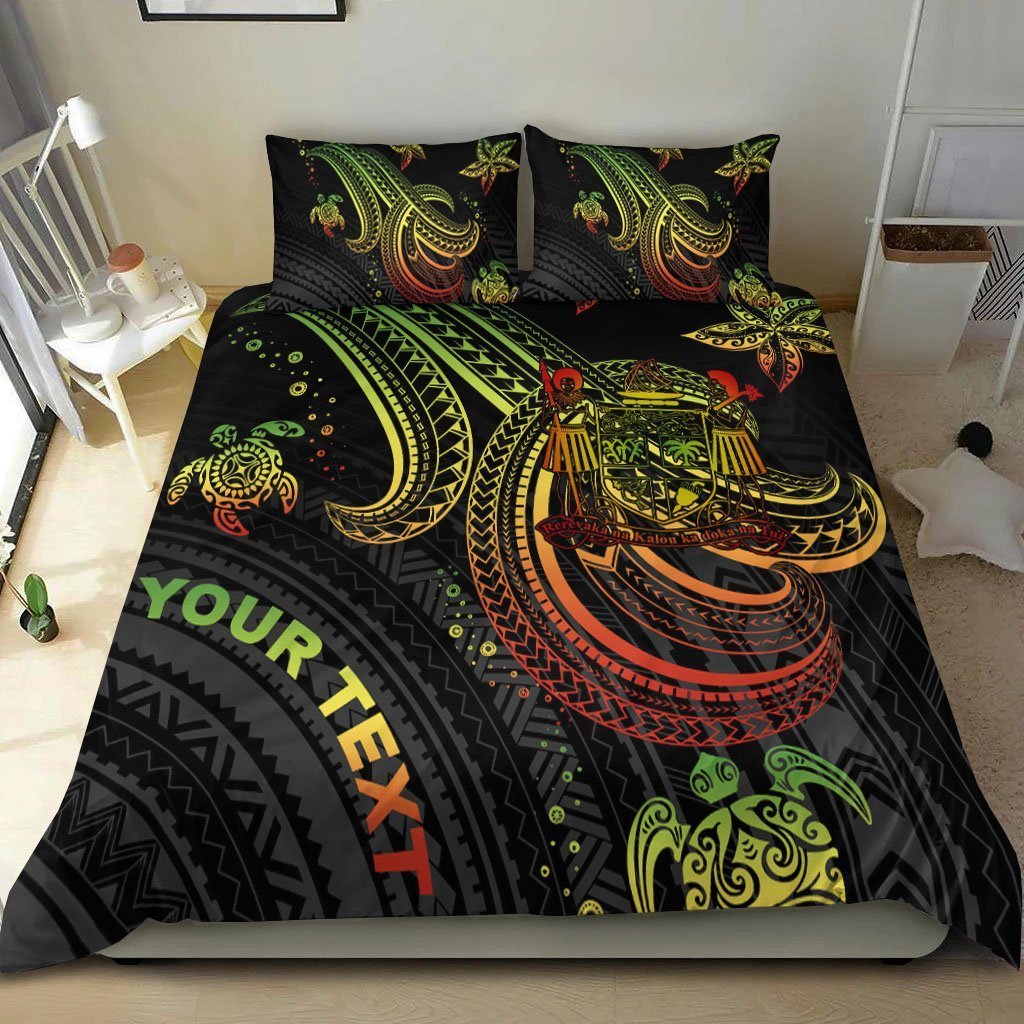 Fiji Custom Personalised Bedding Set - Reggae Turtle - Vibe Hoodie Shop