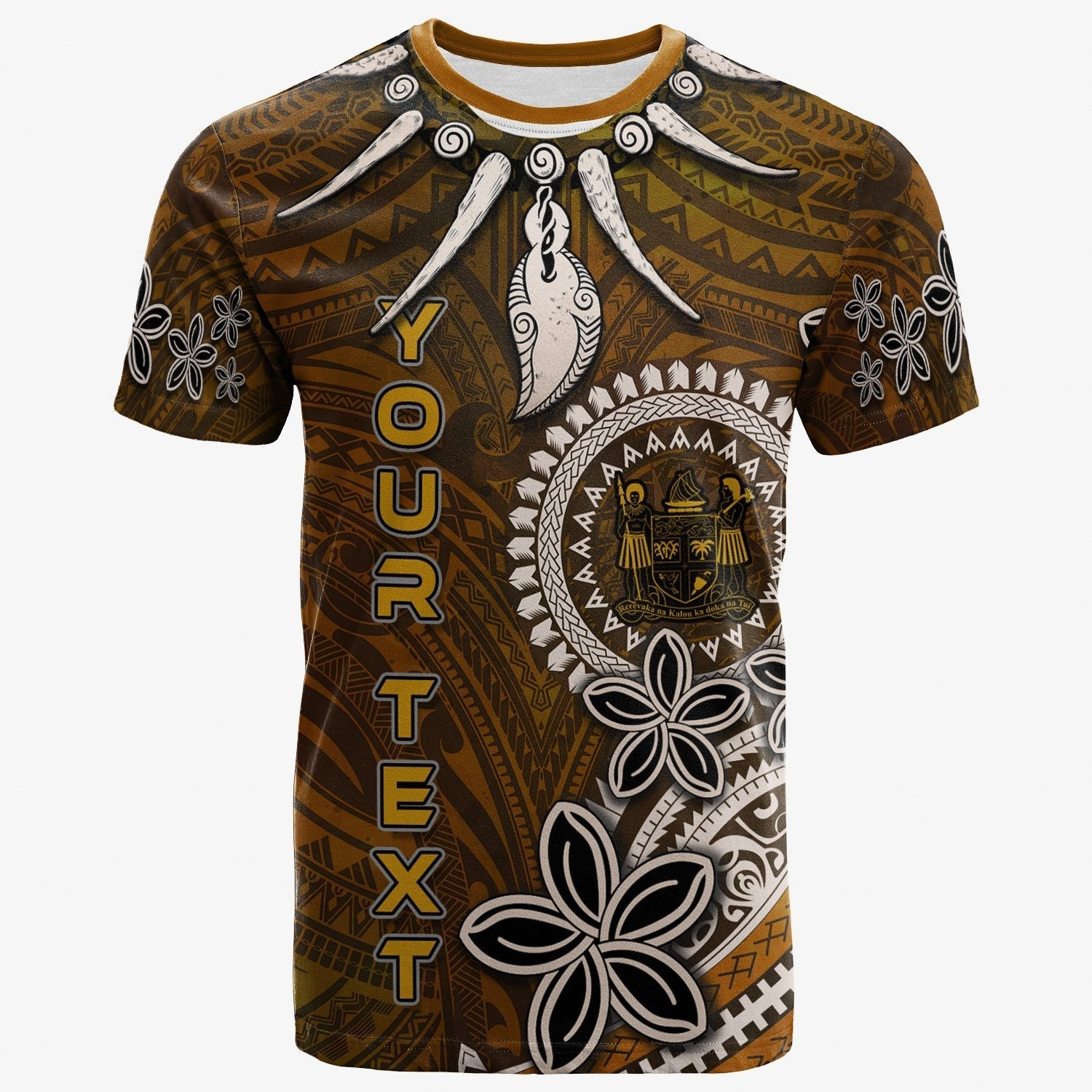 Fiji Custom Personalised T shirt - Polynesian Boar Tusk - Vibe Hoodie Shop