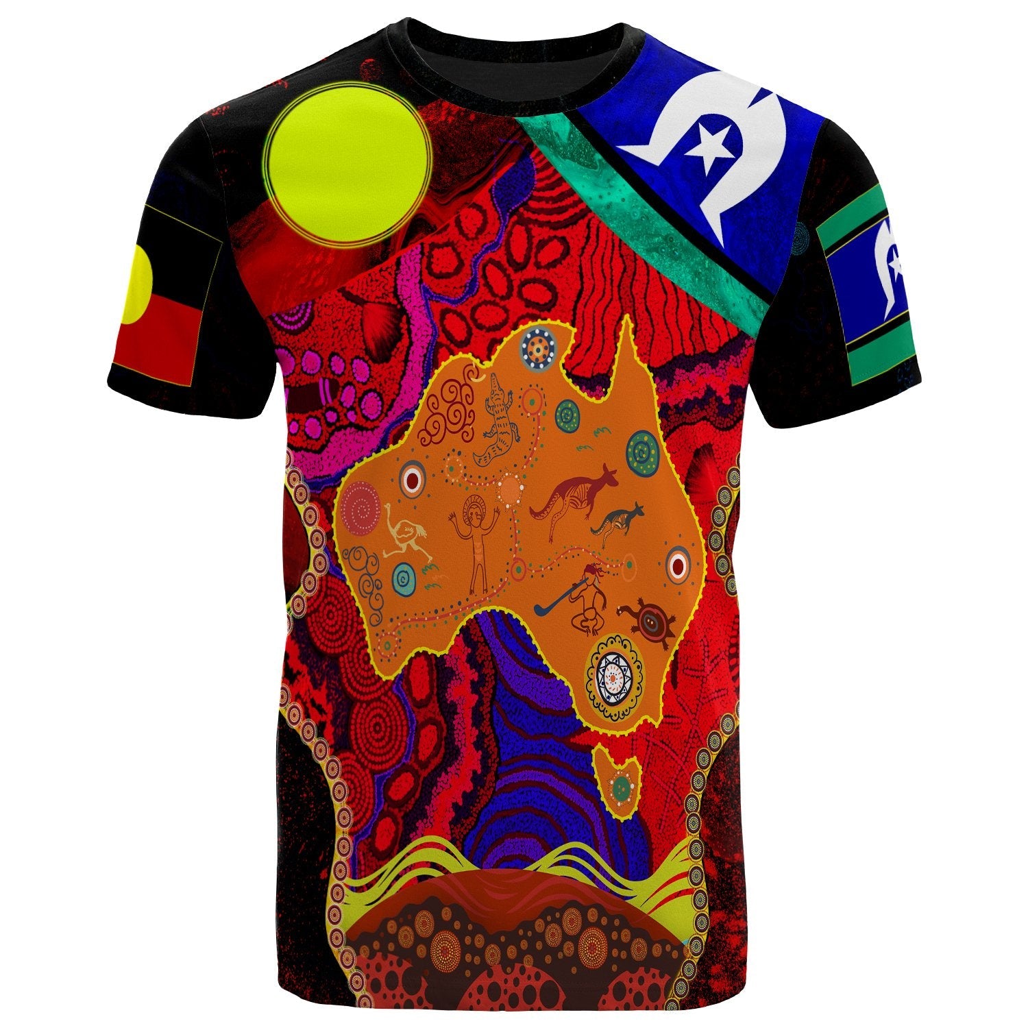 Aboriginal T shirt - NAIDOC Week 2020 Aboriginal Red Pattern - Vibe Hoodie Shop