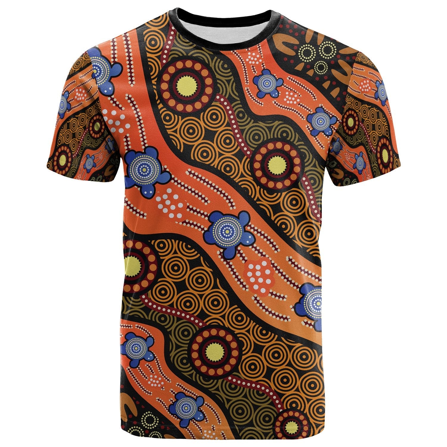 Tshirt - Aboriginal Dot Unique Style Turtle - Vibe Hoodie Shop