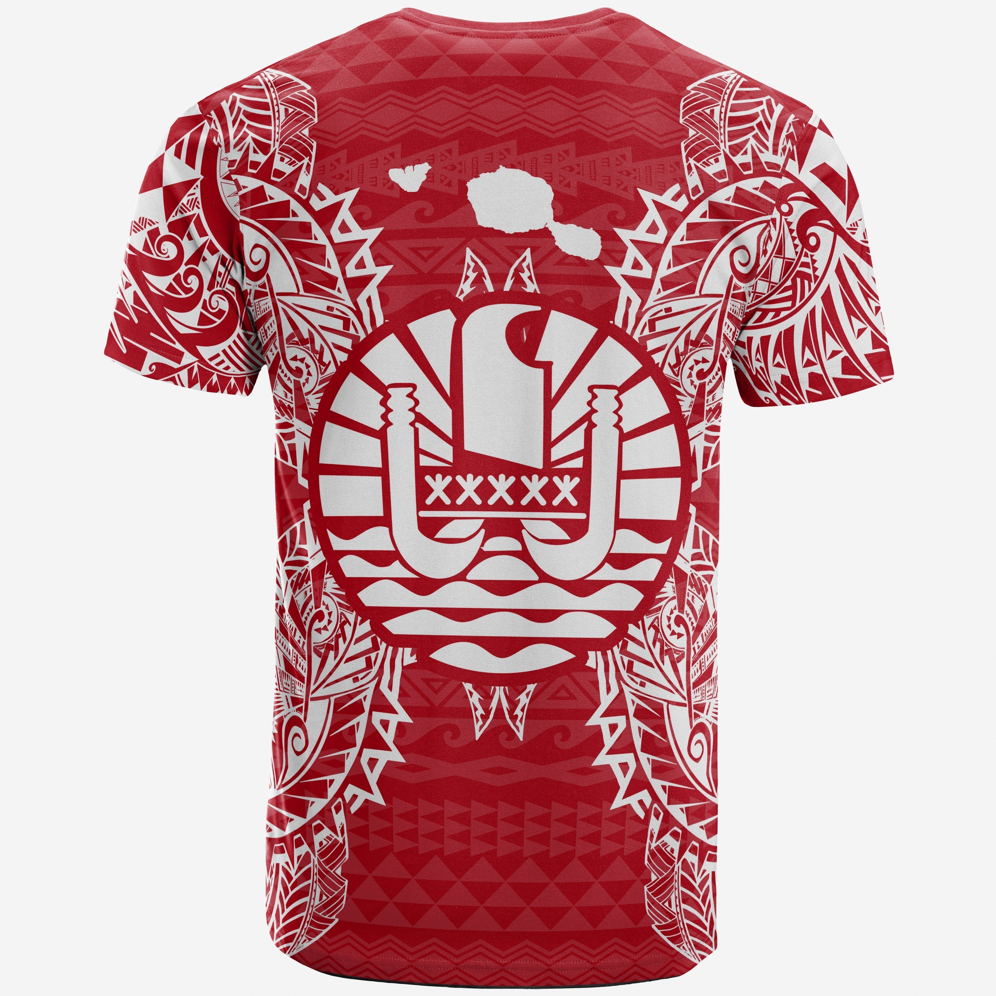 Vibe Hoodie French Polynesia All T shirt - French Polynesia Flag Map Polynesian Tattoo Red White - Vibe Hoodie Shop