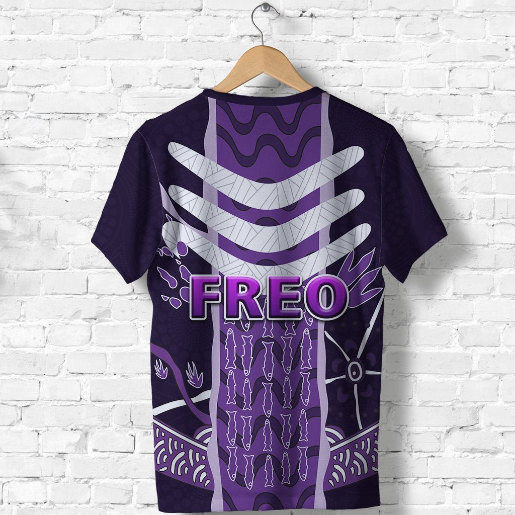 (Custom Personalised) Fremantle T shirt Dockers Simple Indigenous Freo - Vibe Hoodie Shop