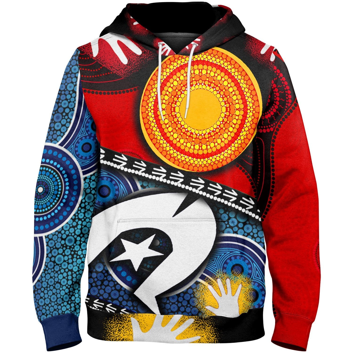 Hoodie - Australian NAIDOC Aboriginal  and Torres Strait Islands Flags - Vibe Hoodie Shop