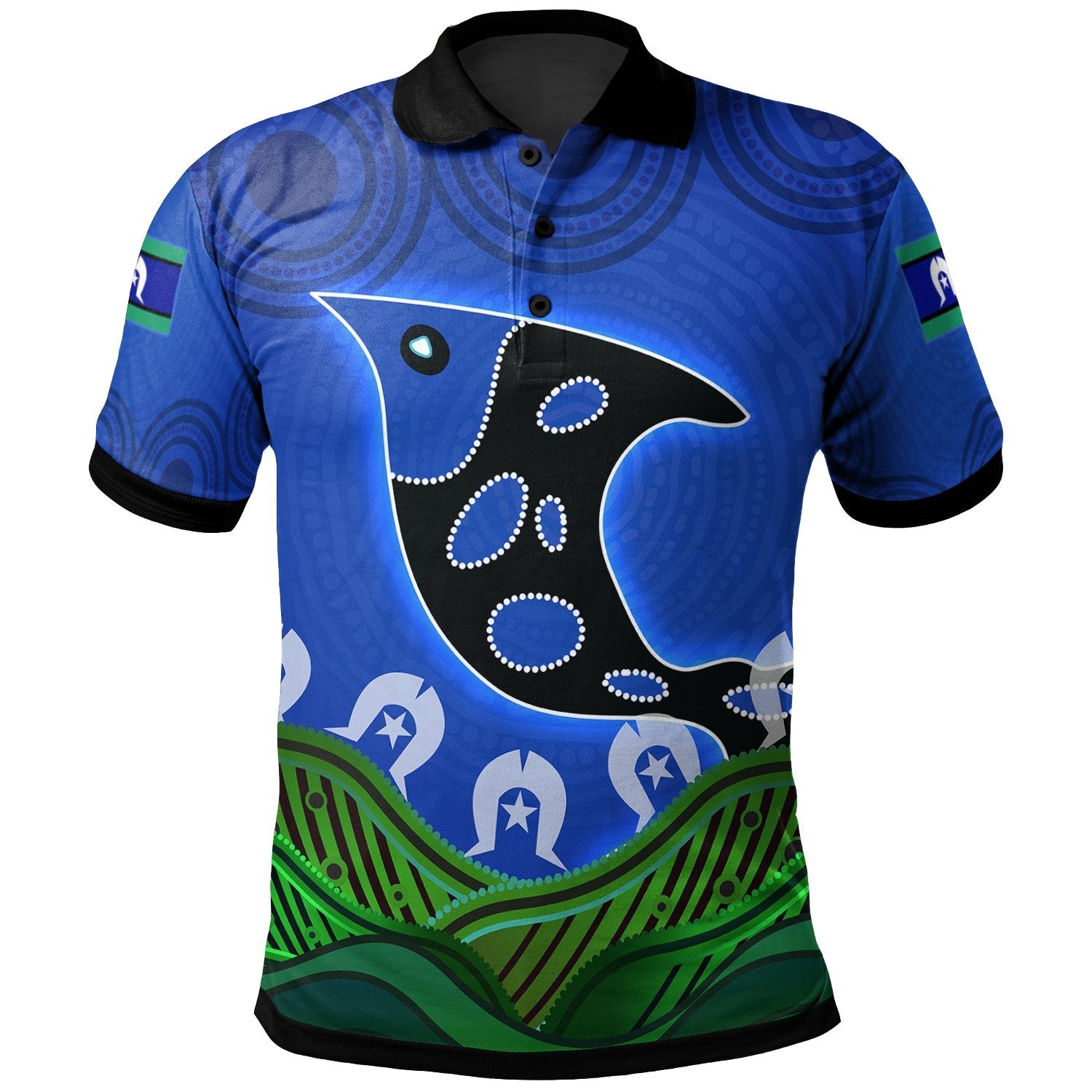 Polo Shirt - Torres Strait Dot Patterns - Vibe Hoodie Shop