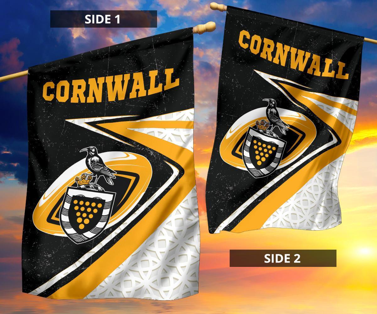 Cornwall Rugby Flag - Celtic Cornwall Rugby Ball - Vibe Hoodie Shop