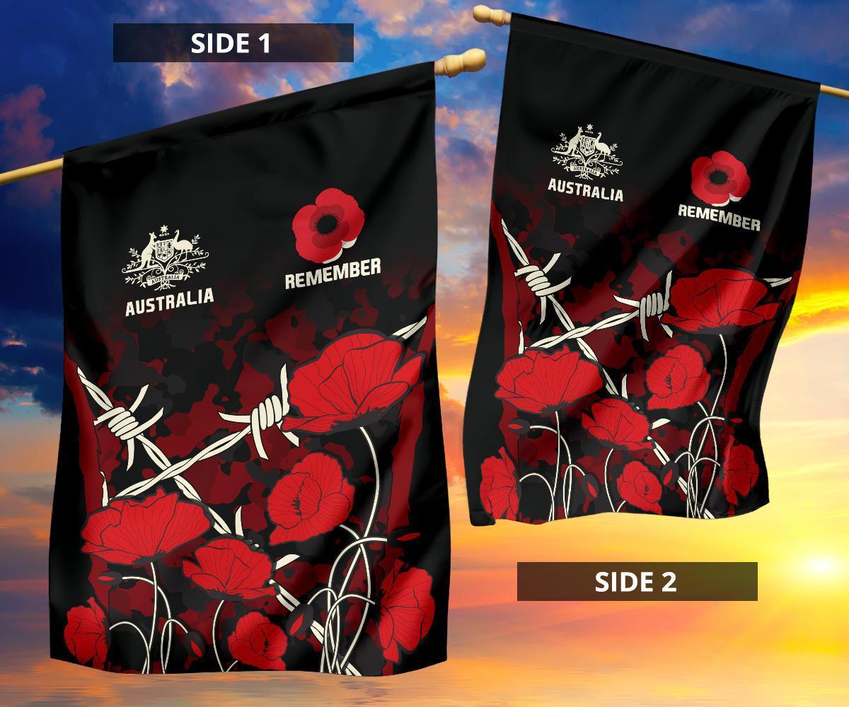 ANZAC Flag - ANZAC Day Poppy Flower - Vibe Hoodie Shop