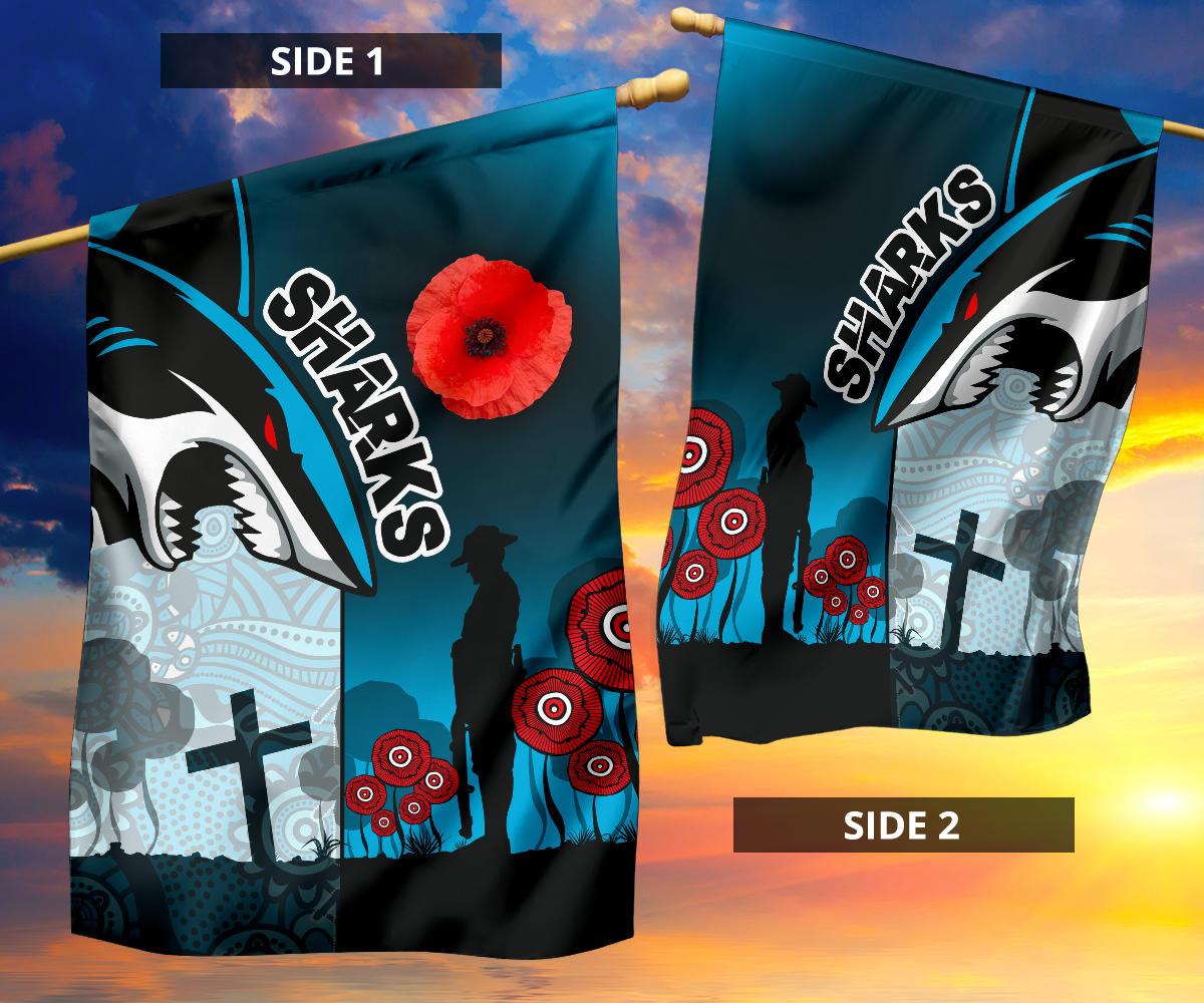 Sharks Flag Cronulla ANZAC Day - Vibe Hoodie Shop